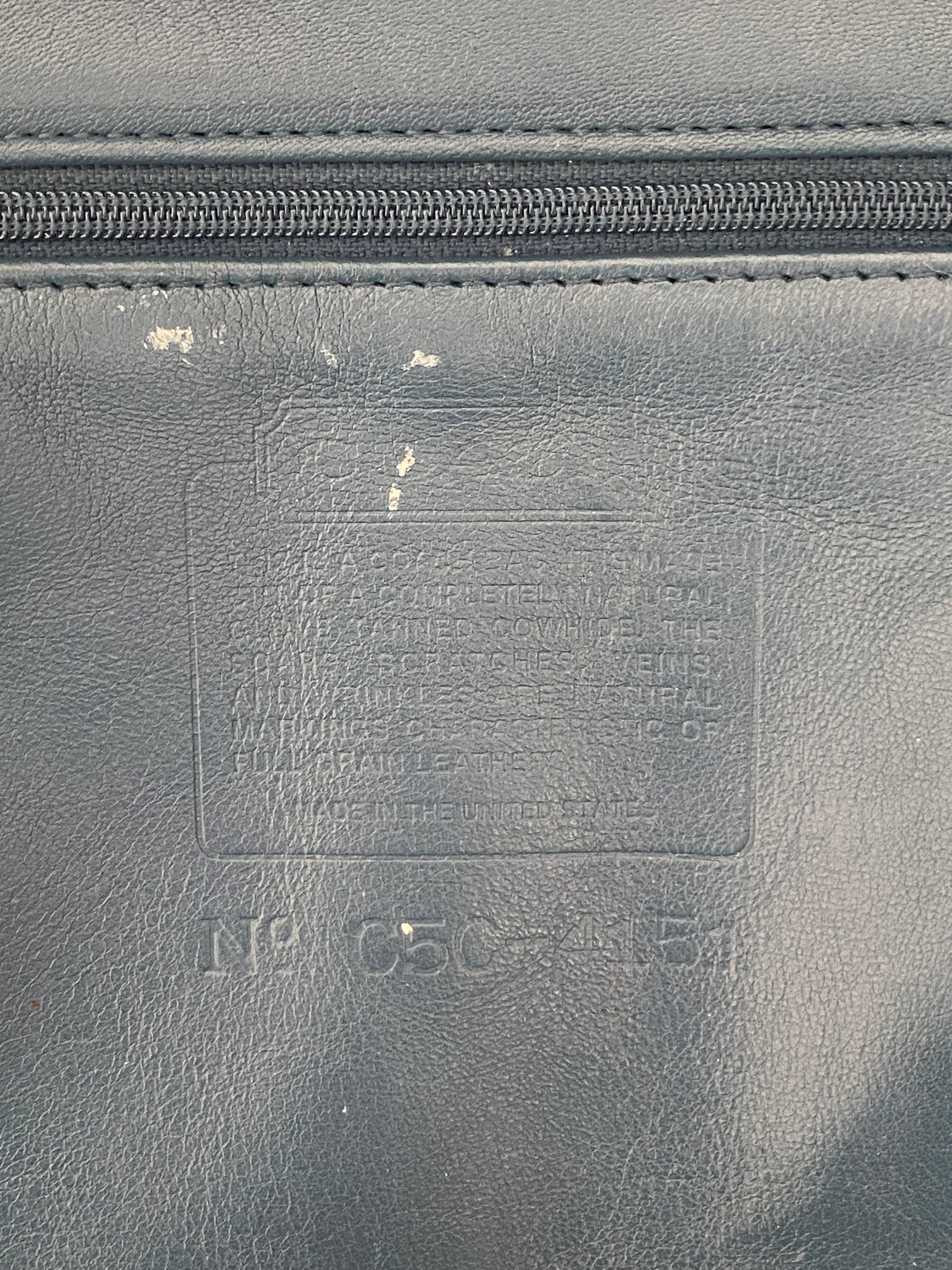 Vintage 1995 Coach Thompson 4151 Navy Blue Glovetanned Leather Drawstring Bucket Shoulder Bag