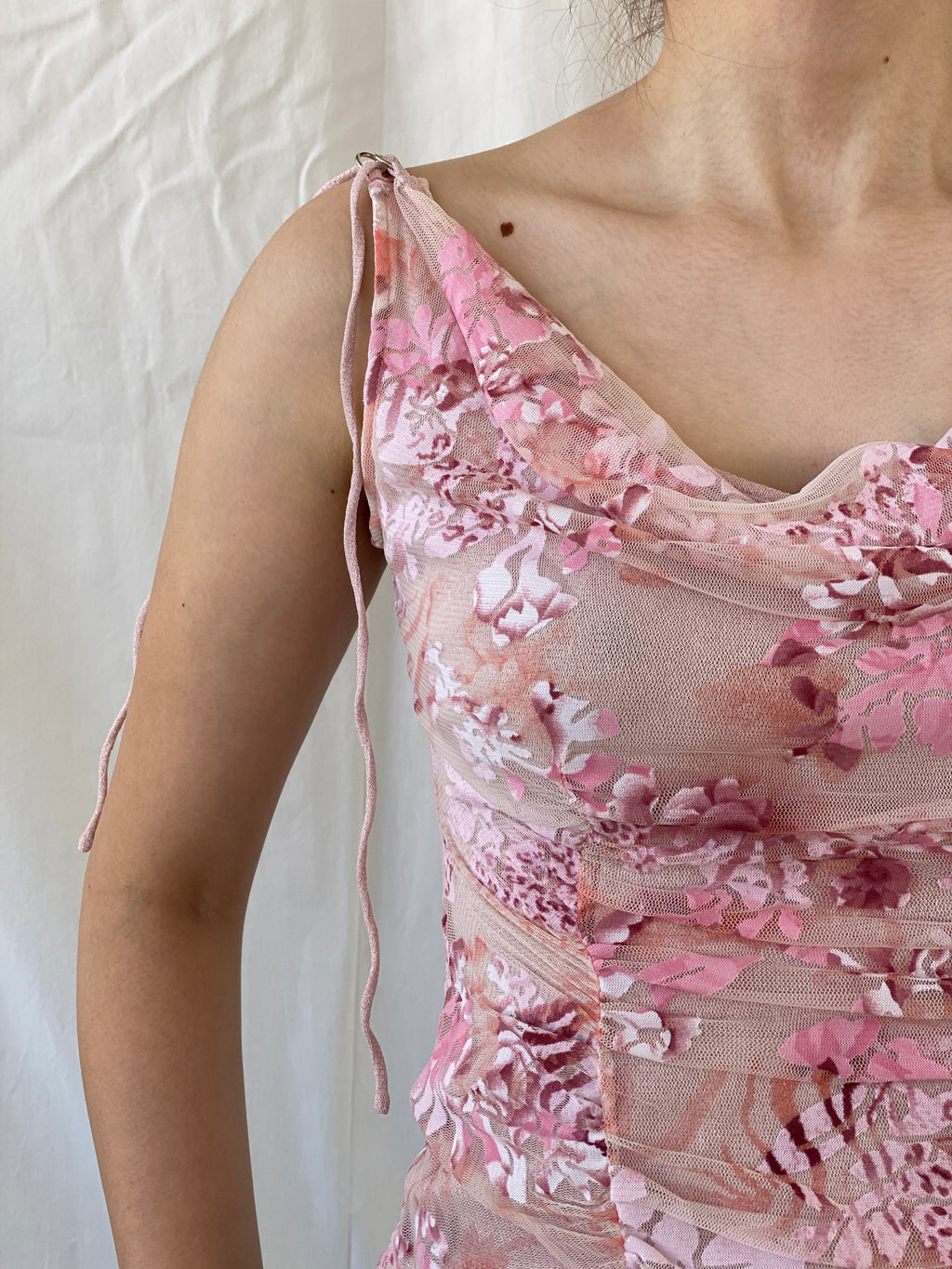 Y2K Mia Mia Fairy Pink Cowl Neck Twist Women’s Top - S