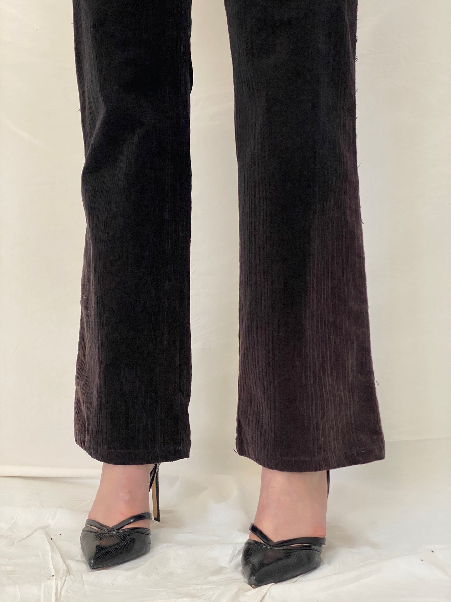 Vintage 90s Cecilia Classics Black Corduroy Pants Straight Leg High Rise Trousers - 36EUR