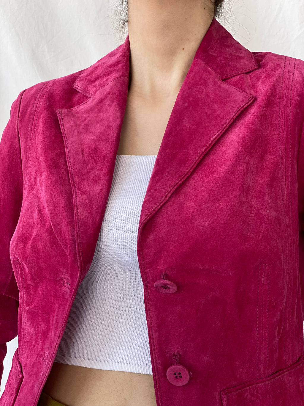 Beautiful Josephine & CO Women’s Genuine Suede Pink Blazer Jacket - M
