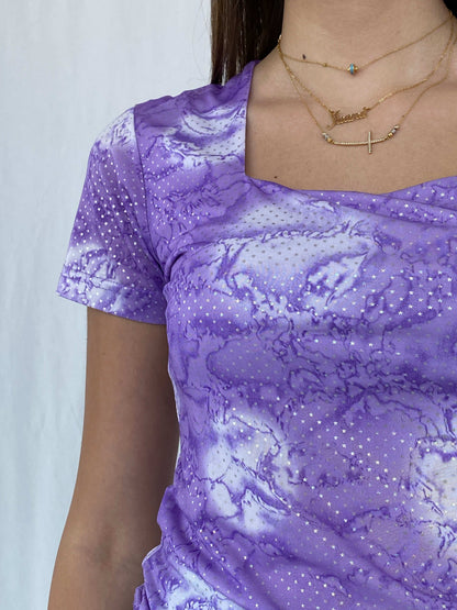 Y2K Metrofive Shimmery Top Size XL - Balagan Vintage Half Sleeve Top 00s, Juana, NEW IN, summer, Top, Y2K