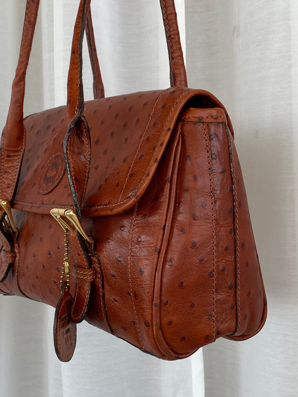 Vintage Los Robles Polo Time Brown Genuine Leather Shoulder Bag