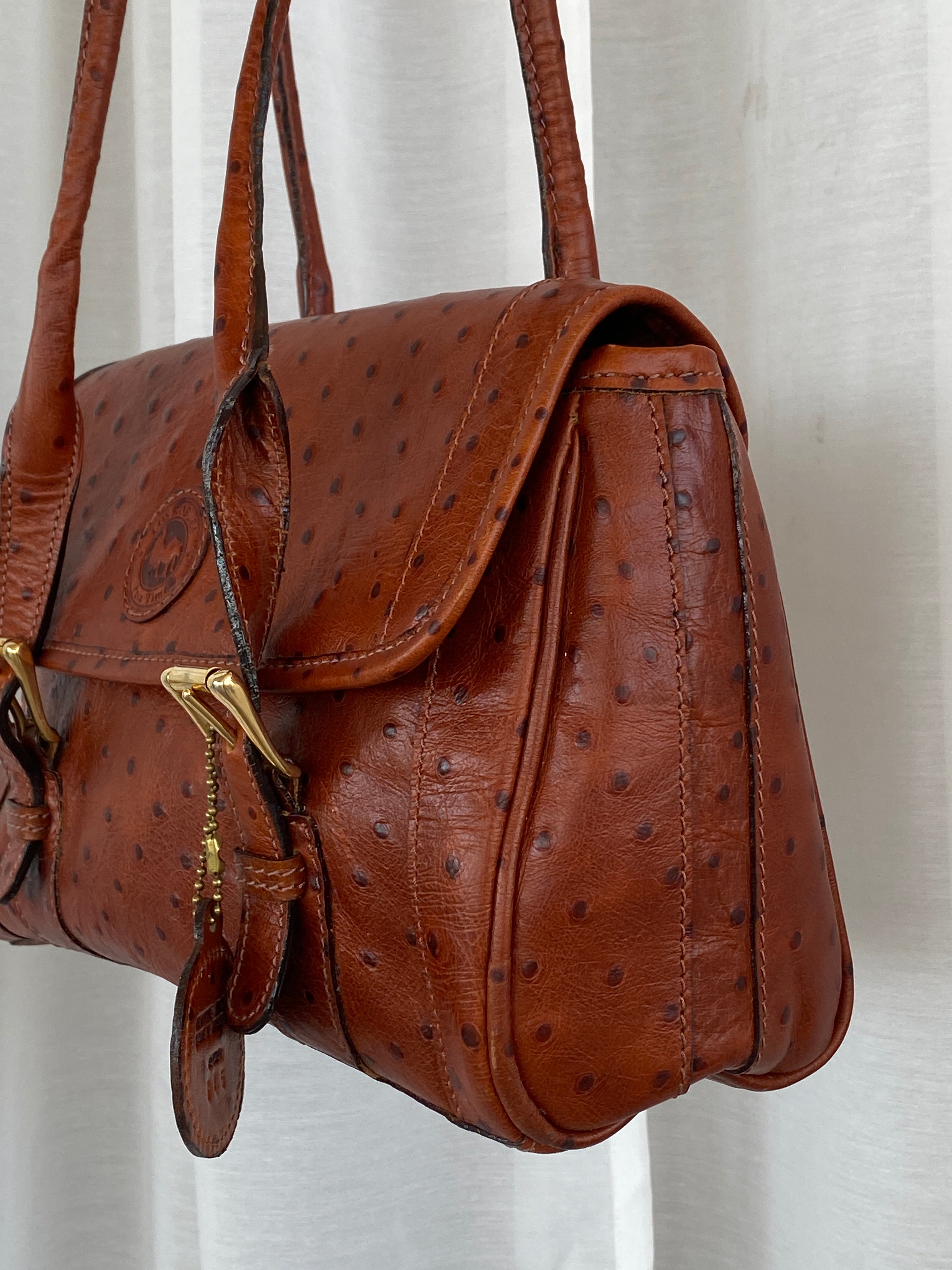 Vintage Los Robles Polo Time Brown Genuine Leather Shoulder Bag