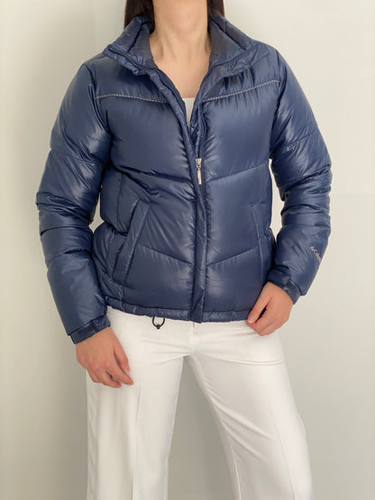 Columbia Sportswear Metallic Navy Down Quilted Puffer Jacket – M