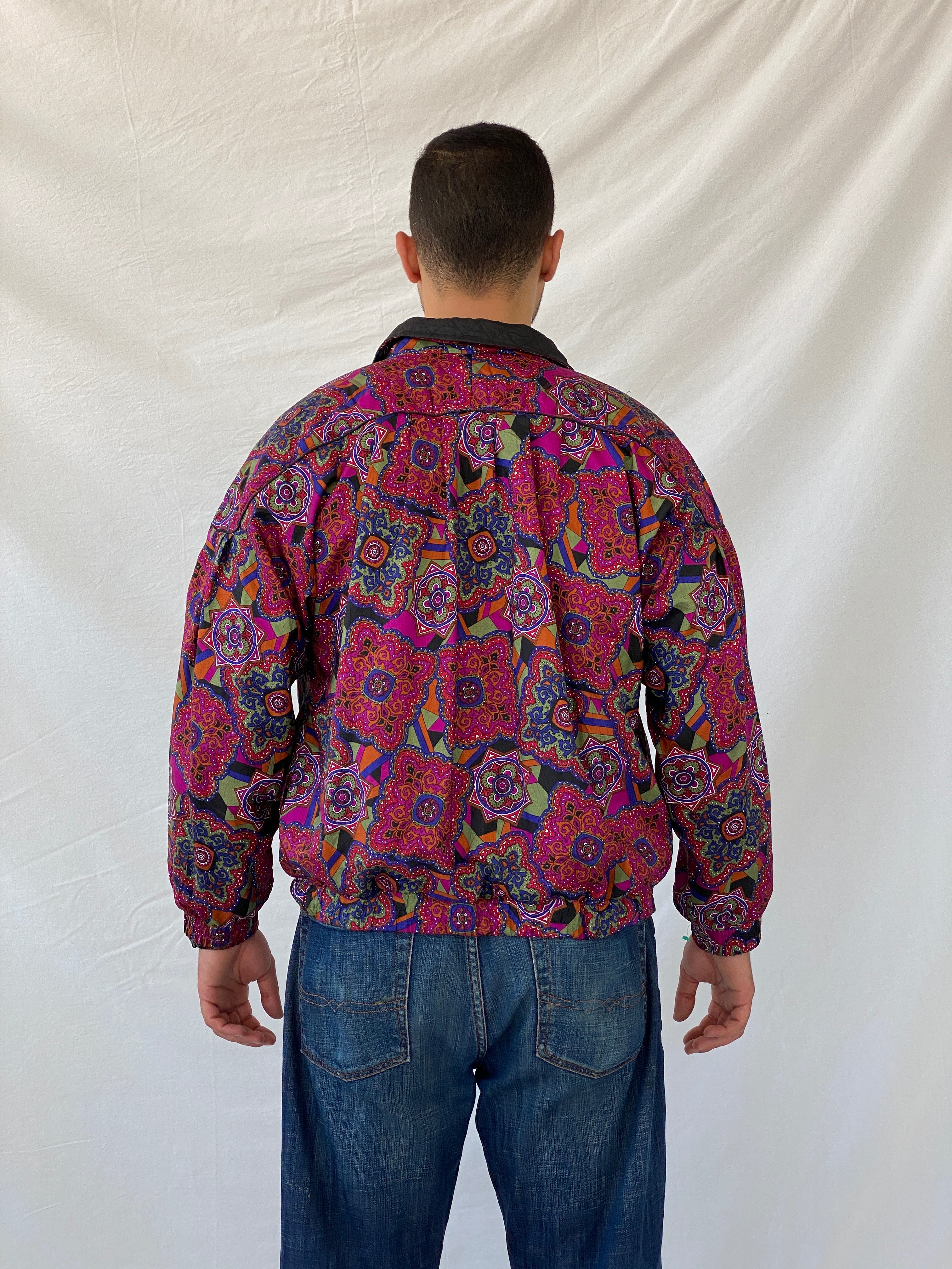 Vintage 80s/90s Lavon by Cheerful Corp Paisley Print Windbreaker - L