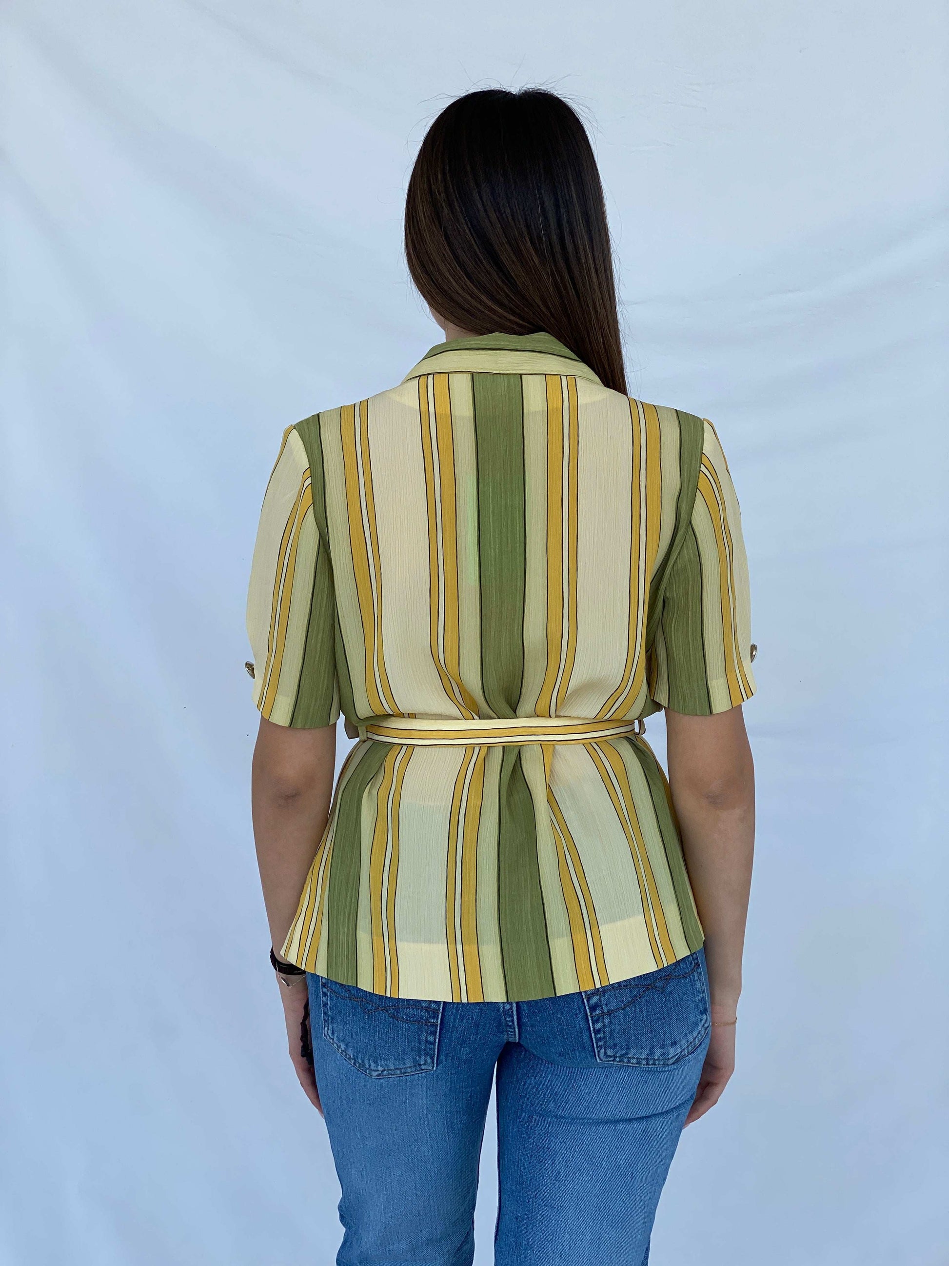 Vintage Christian Michel Striped Shirt - Size M - Balagan Vintage Half Sleeve Shirt 90s, half sleeve shirt, Juana, NEW IN, summer