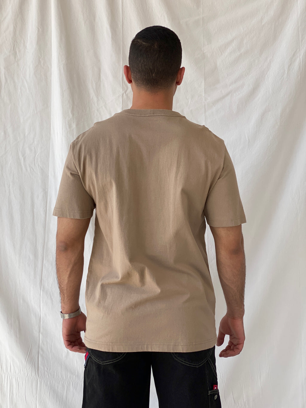 Carhartt WIP Pocket Men’s Loose Fit Beige Cotton T-shirt - M