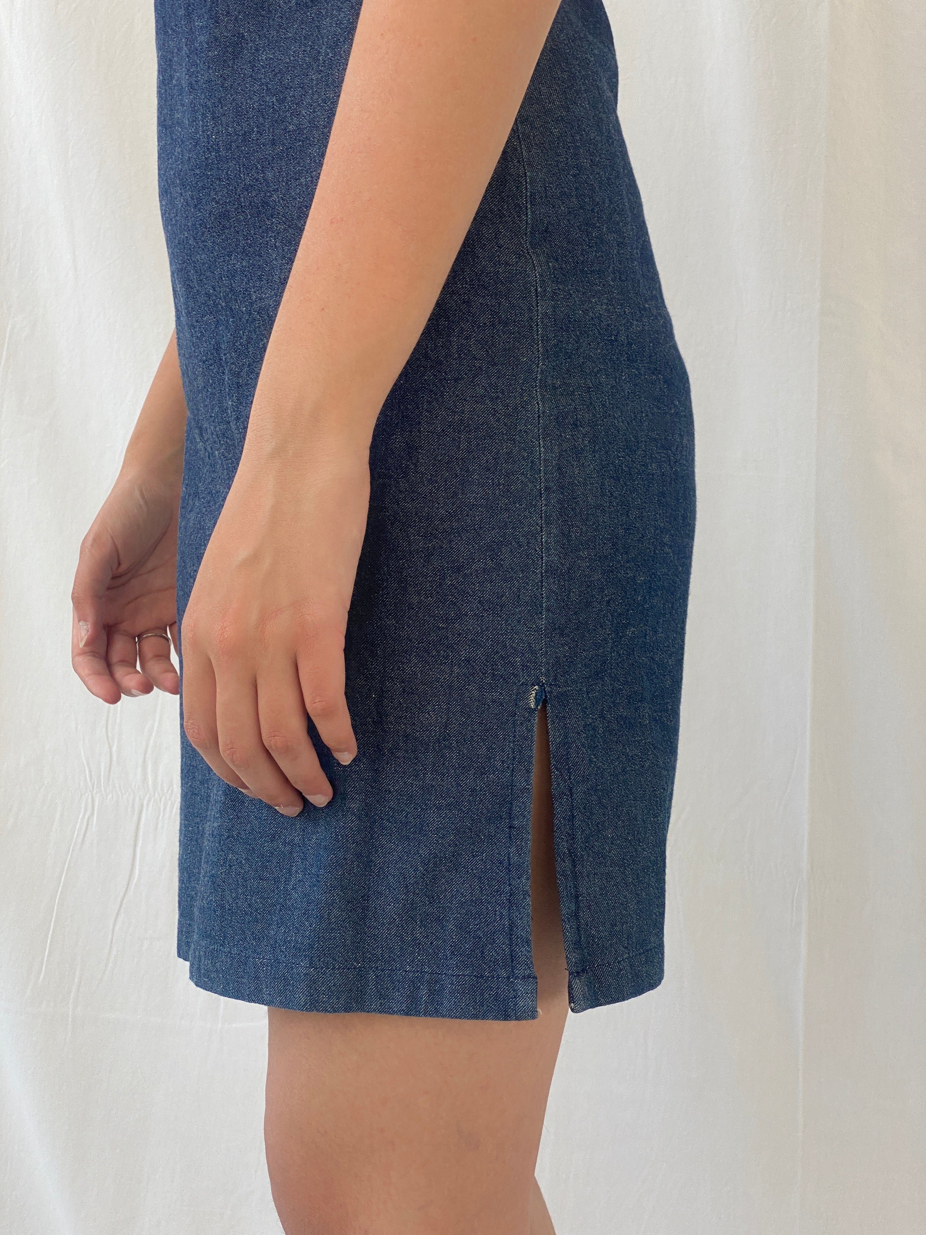 Y2k WPÏ Waipaï Fitted Short Spaghetti Strap Denim Dress - S