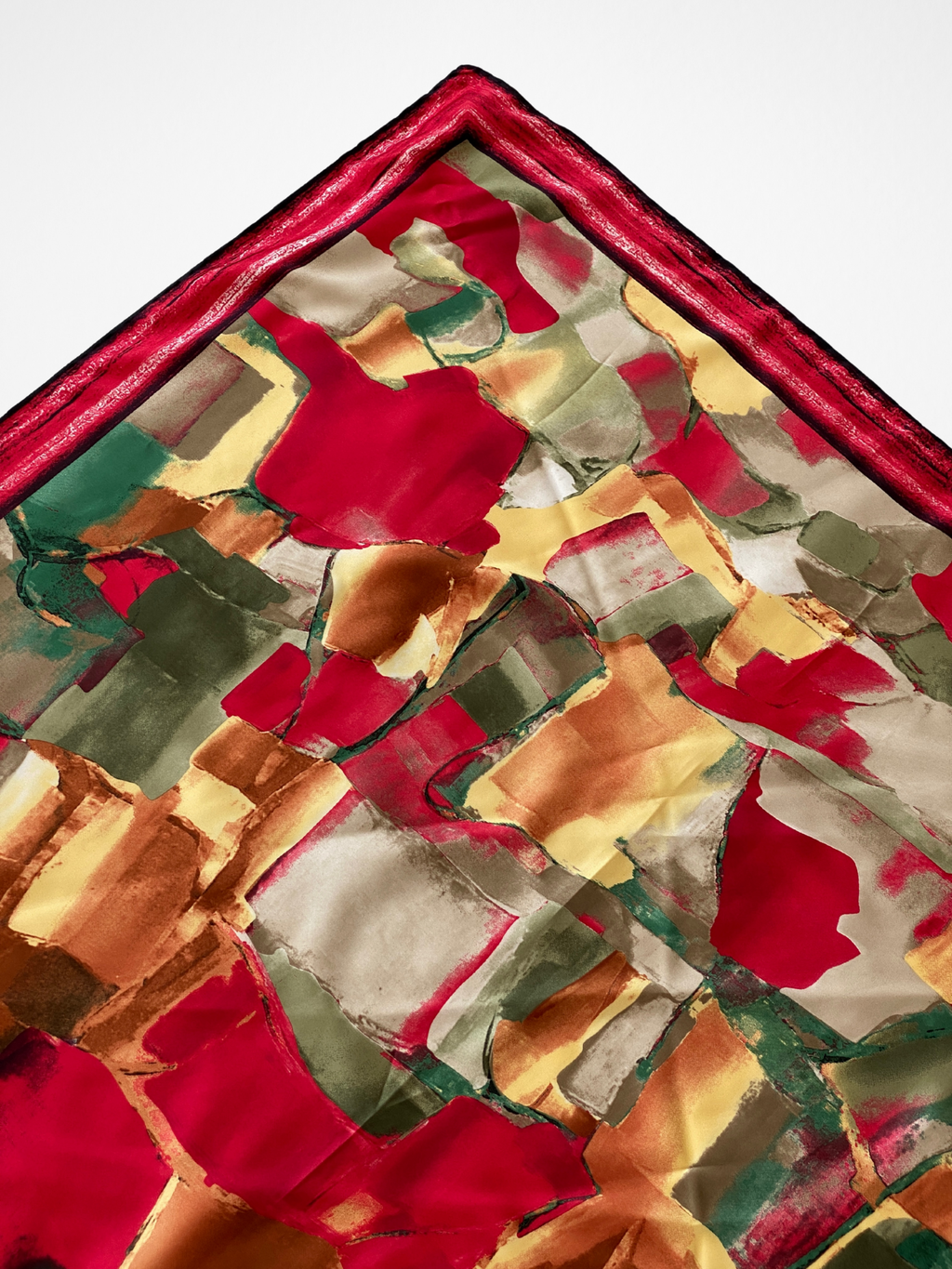 Beautiful Sunway Abstract Colorful Satin Square Scarf