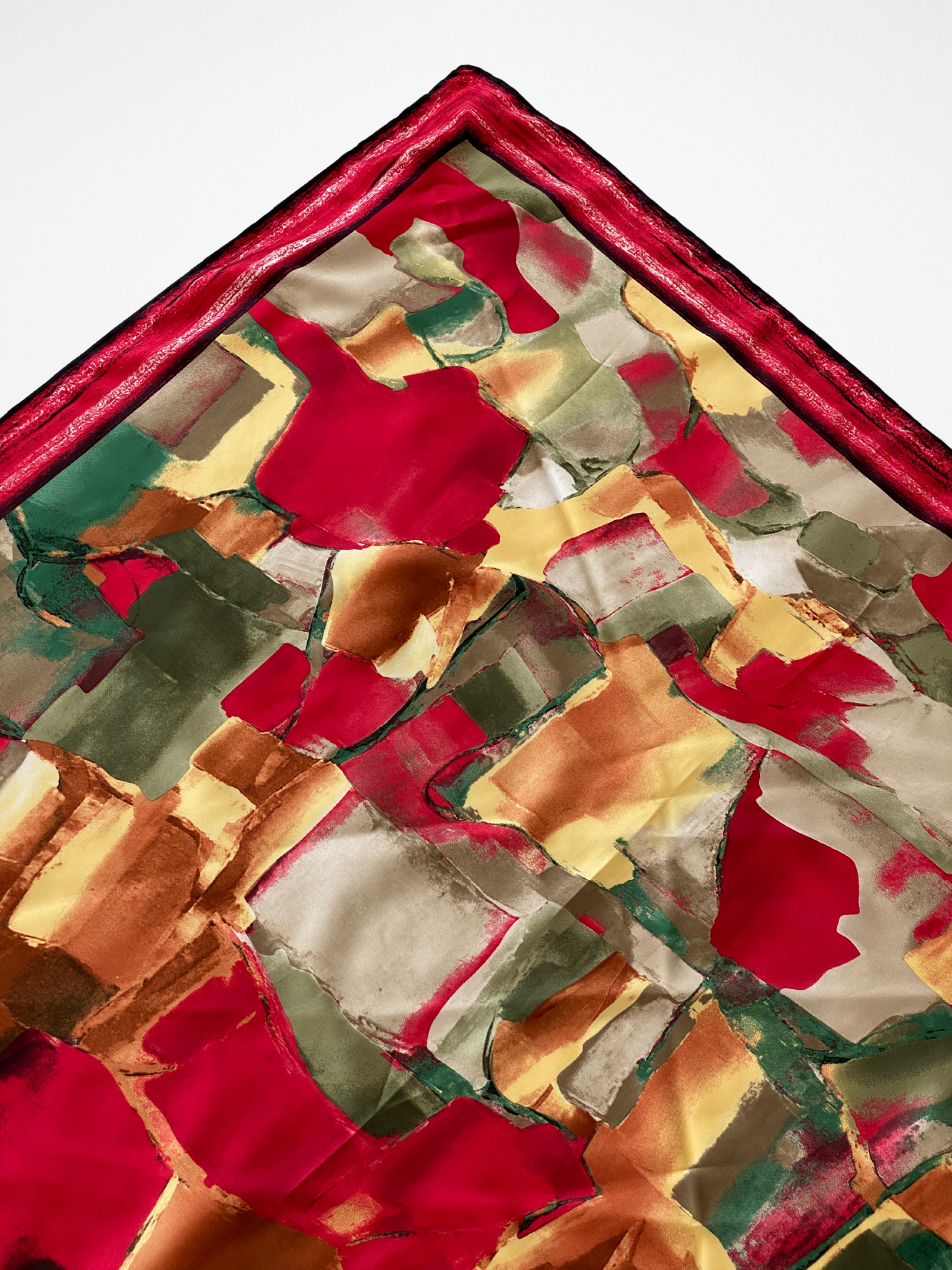 Beautiful Sunway Abstract Colorful Satin Square Scarf