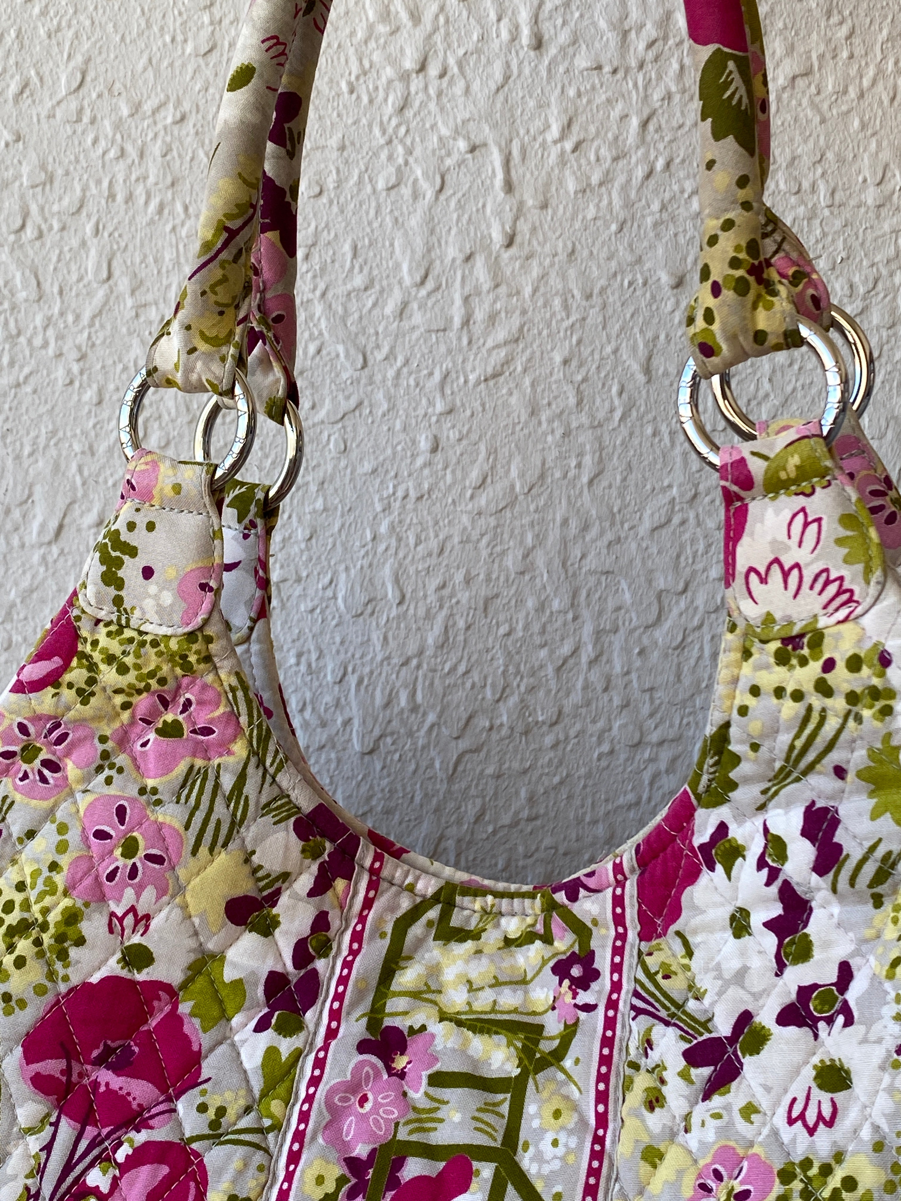 Vera Bradley “Make Me Blush” Floral Large Quilted Hobo Shoulder Bag