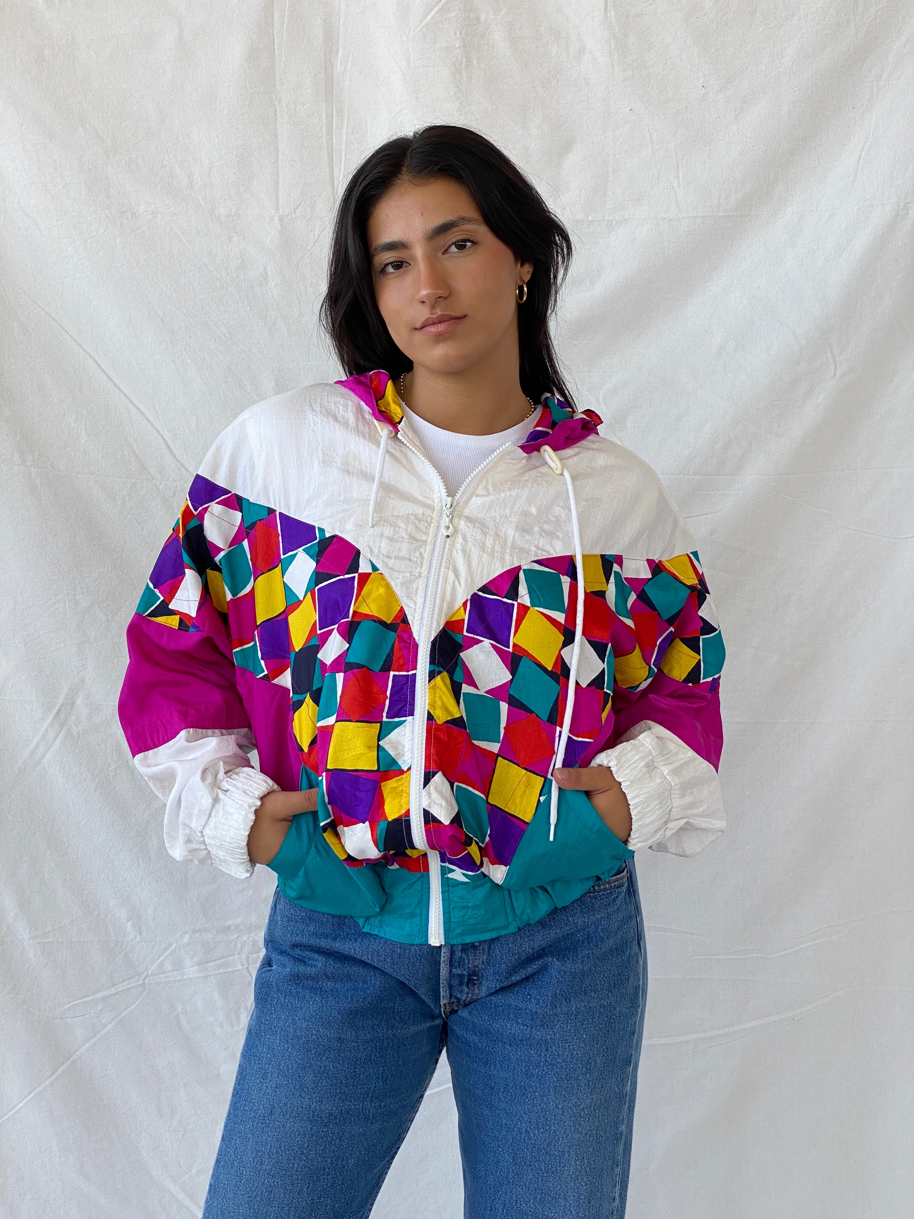 Vintage 90s AVIA Windbreaker Jacket 90s Windbreaker Jacket Vintage Windbreaker 80s Windbreaker Jacket Balagan Vintage