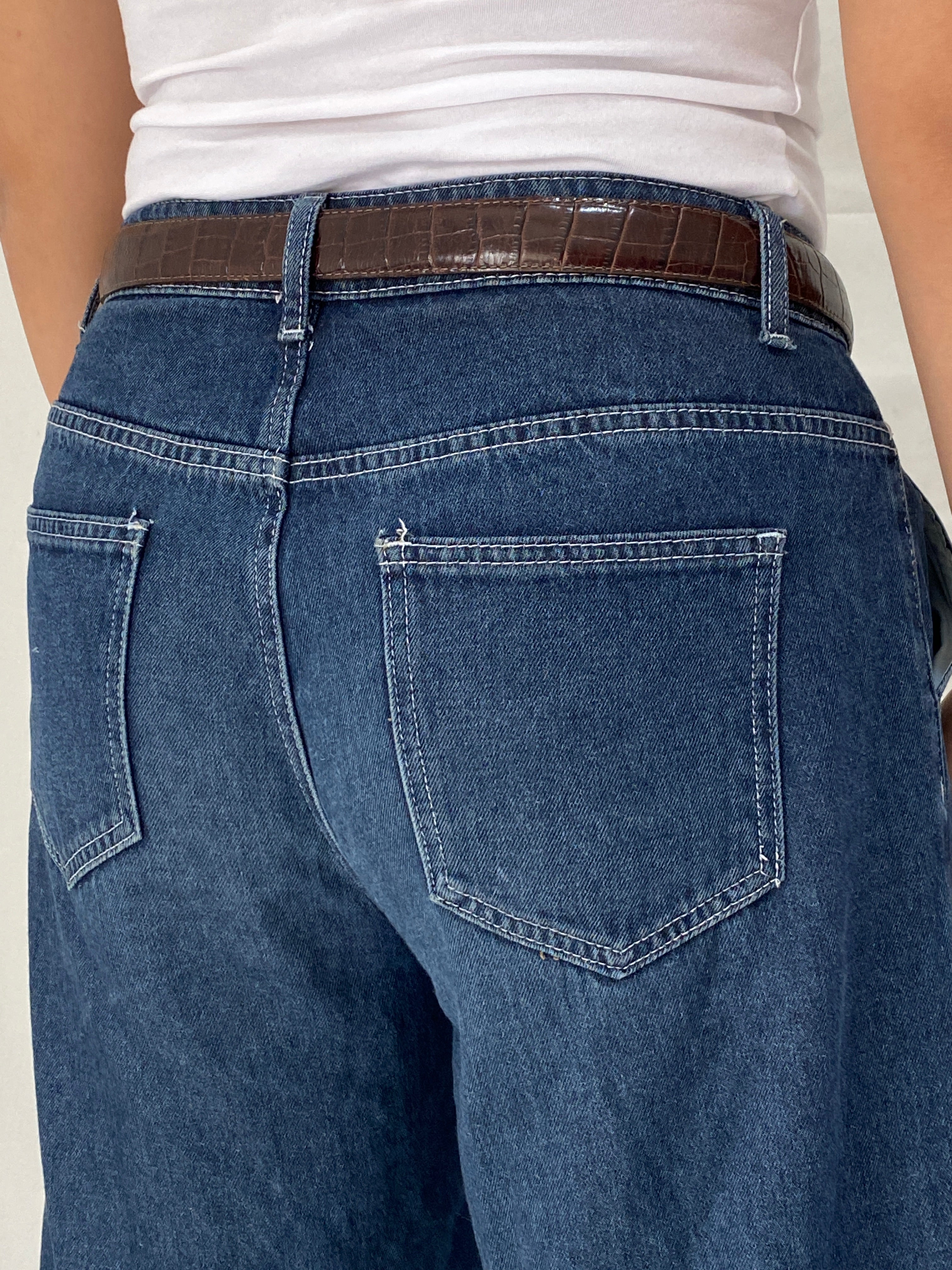 Vintage Brighton Brown Croc-Embossed Leather Western Y2K Classic Belt