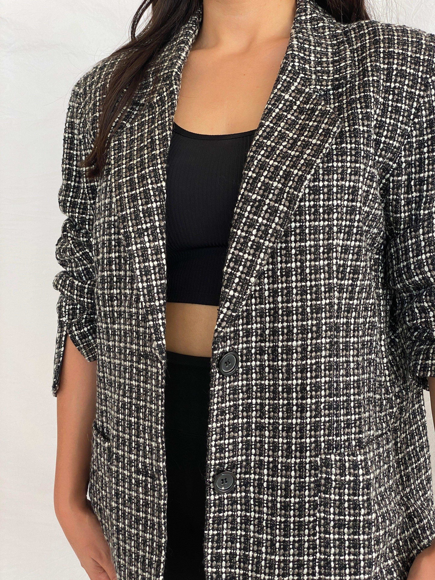 Vintage BIAGGINI Oversized Tweed Blazer - Balagan Vintage Blazer 00s, 90s, Alaa, blazer, NEW IN, tweed blazer