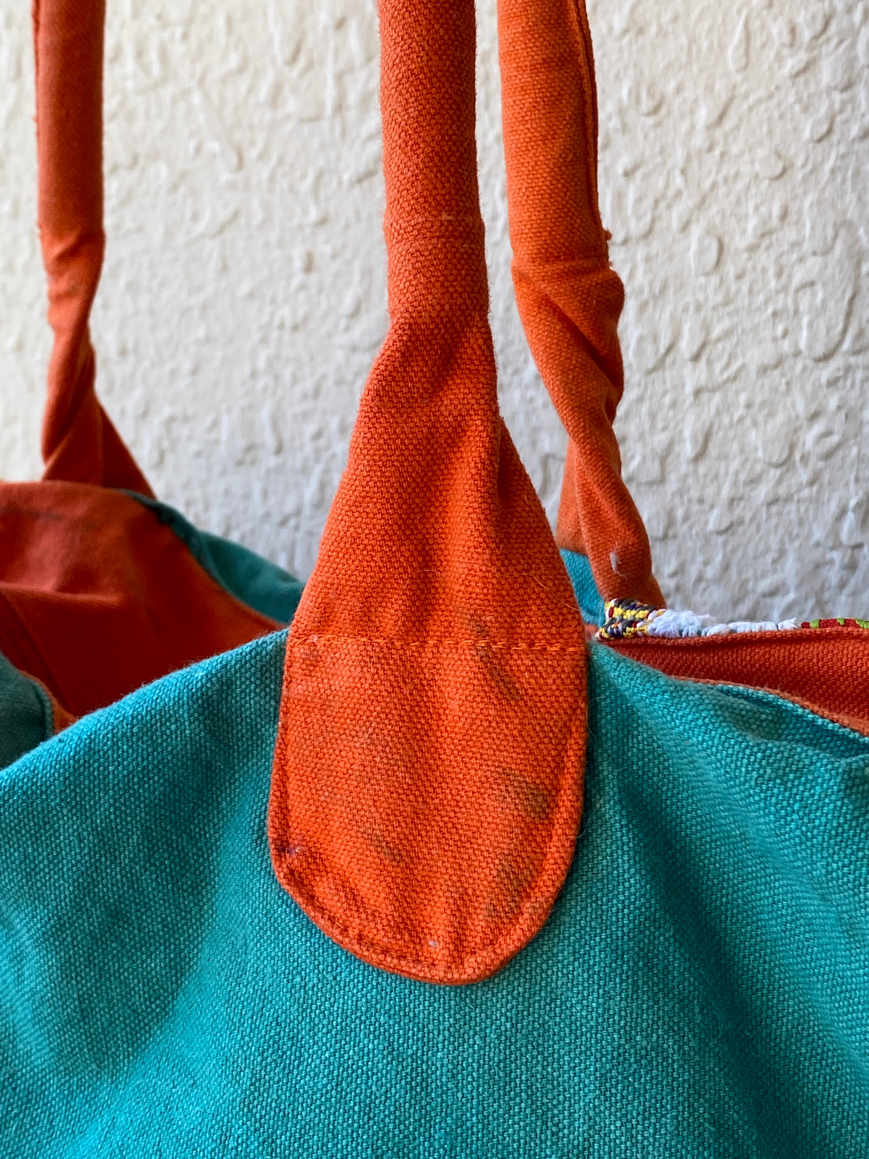 Antik Kraft Embroidered Cotton Tote Bag Boho Patchwork Festival Shoulder Bag