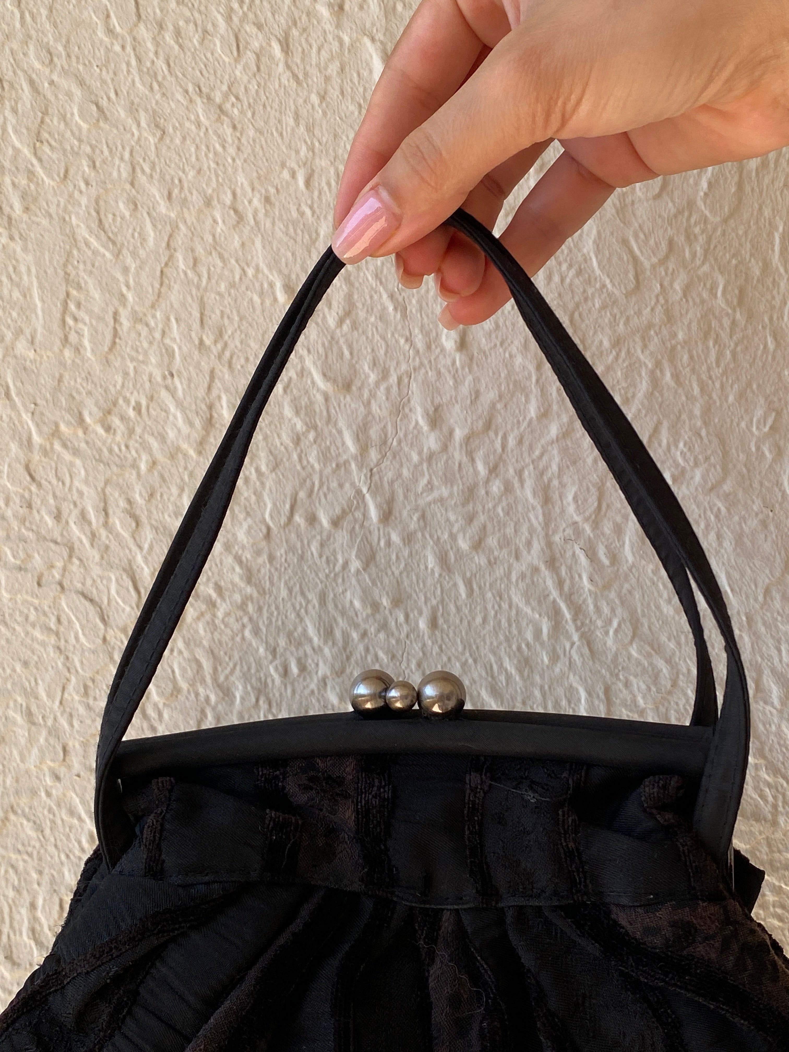 Victorian Style Dice Handbags Black Handbag Mini Evening Clutch