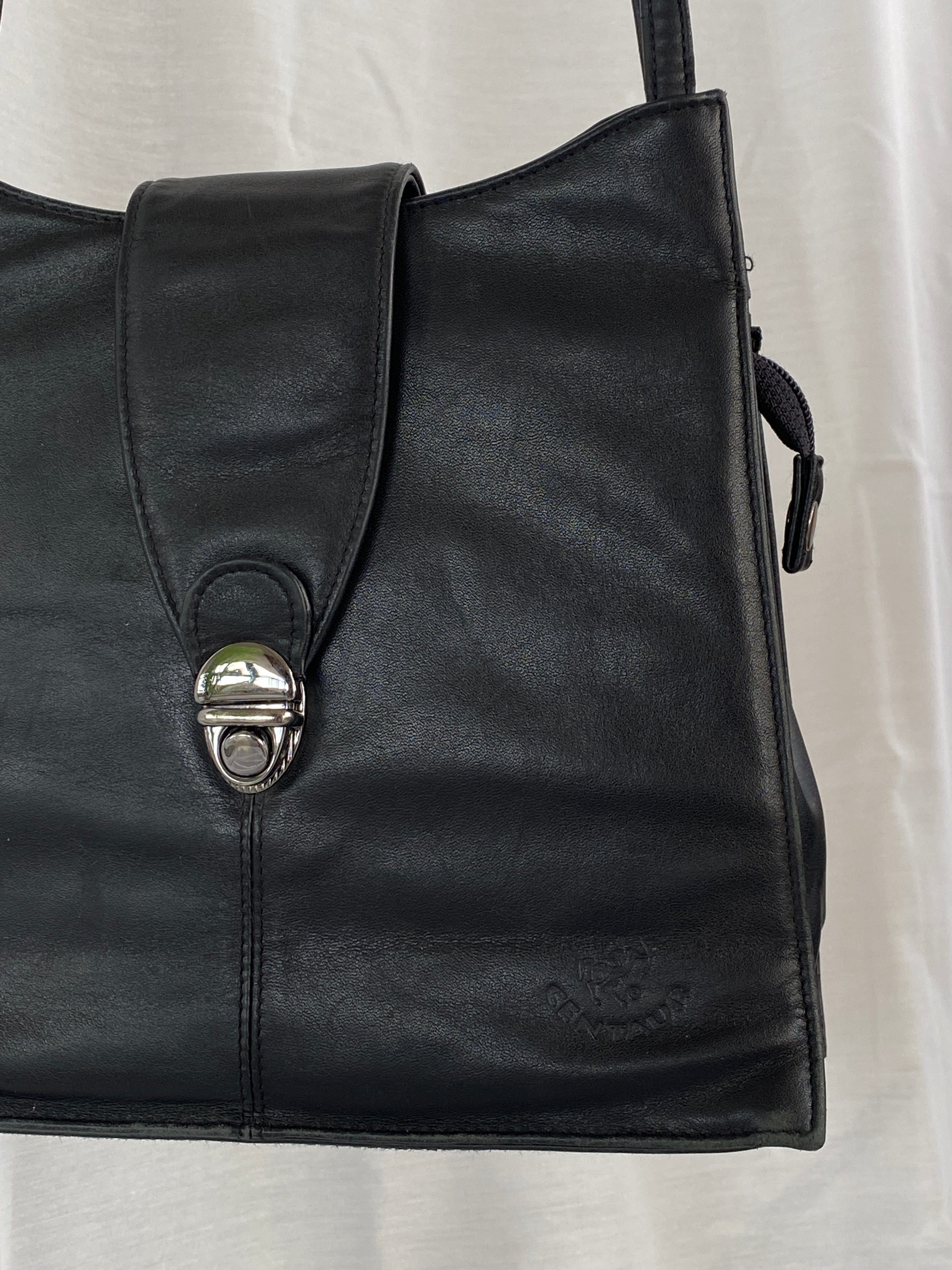 Vintage 90s Gentaur Black Crossbody Bag