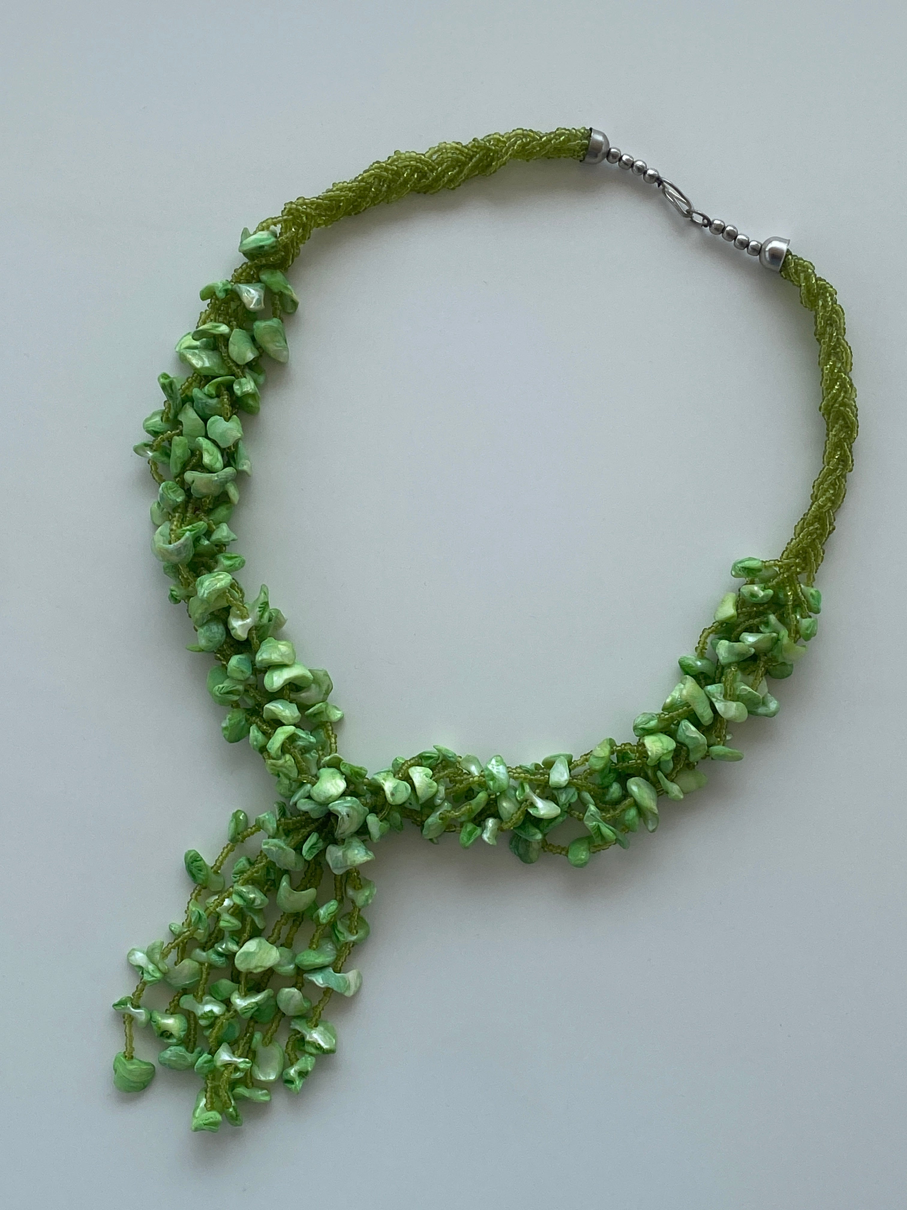 Y2K Multi Strands Lime Green Chunky Necklace
