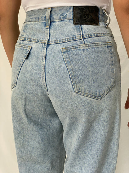 Vintage 90s Angels High-Waisted Mom Jeans Light Wash Straight Leg Denim - 38EUR