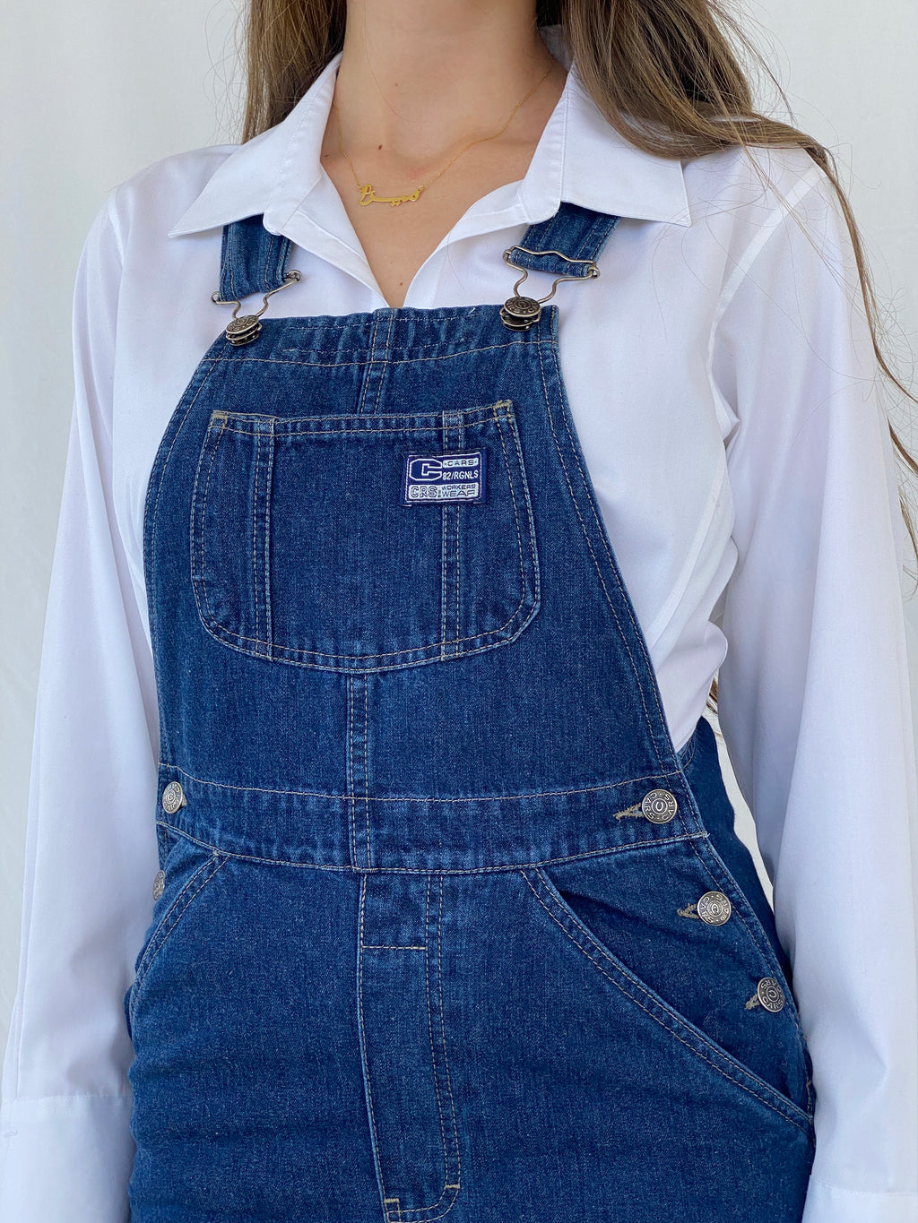 Vintage CARS Jeans&Casuals Overall Style Maxi Denim Dress - S