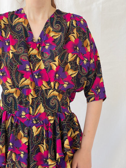 Vintage Y2K After Dark By Dorothy Perkins Midi Floral Dress - L