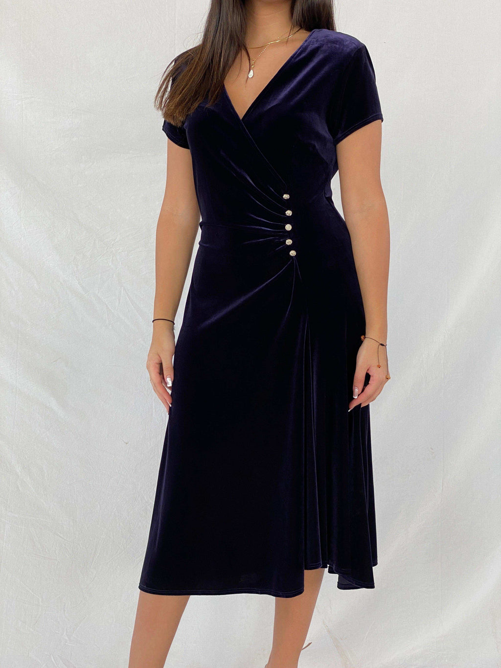 Gorgeous SIGNATURE By Robbie Bee Dress - Balagan Vintage Velvet Dress 00s, 90s, midi dress, NEW IN, Rama