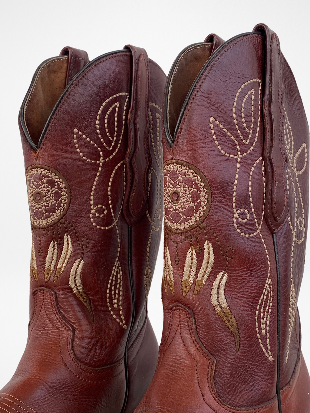 El General Western Embroidered Brown Nubuck Leather Women’s Rodeo Classics Cowboy Boots