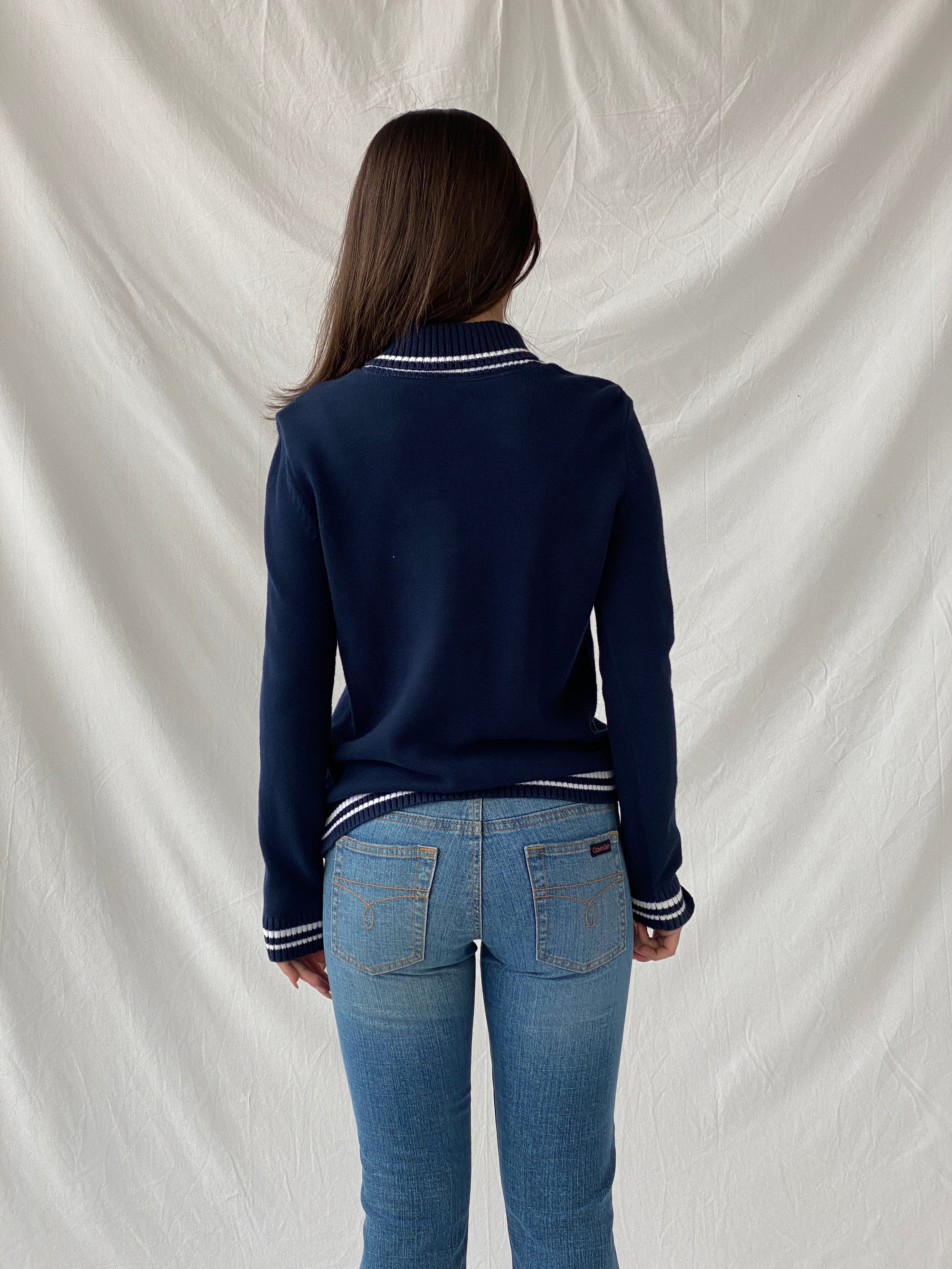 Tommy Hilfiger TH Logo Cotton Jumper Varsity Jacket - S