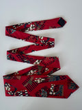 Vintage Fashion Line Men’s Red Graphic Tie