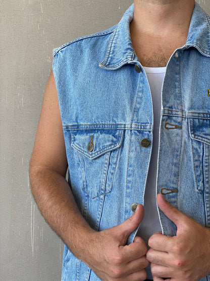 Vintage Feeling Anvil Oversized Denim Vest - 2XL