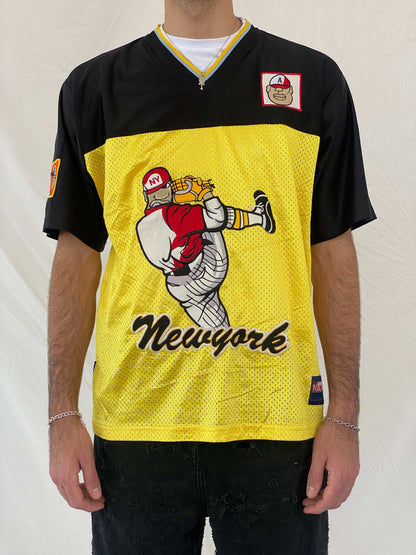 Y2K New York Xpress Jersey Size L - Balagan Vintage Half Sleeve Top 00s, 90s, Awsam, NEW IN, Top