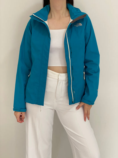 The North Face HyVent Turquoise Blue Hooded Waterproof Jacket – S/P