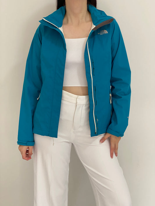 The North Face HyVent Turquoise Blue Hooded Waterproof Jacket – S/P
