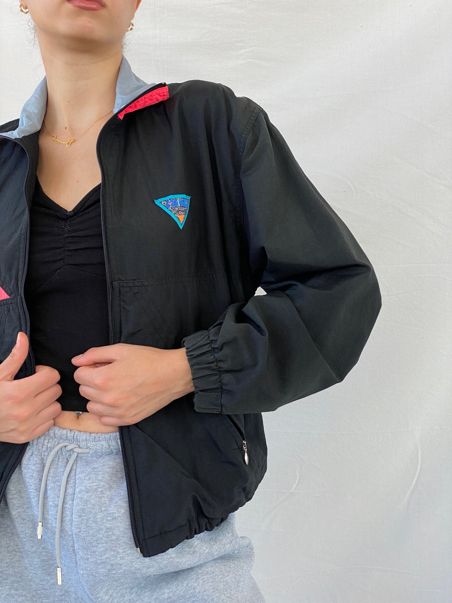 Vintage HIND Black Windbreaker Track Jacket - M