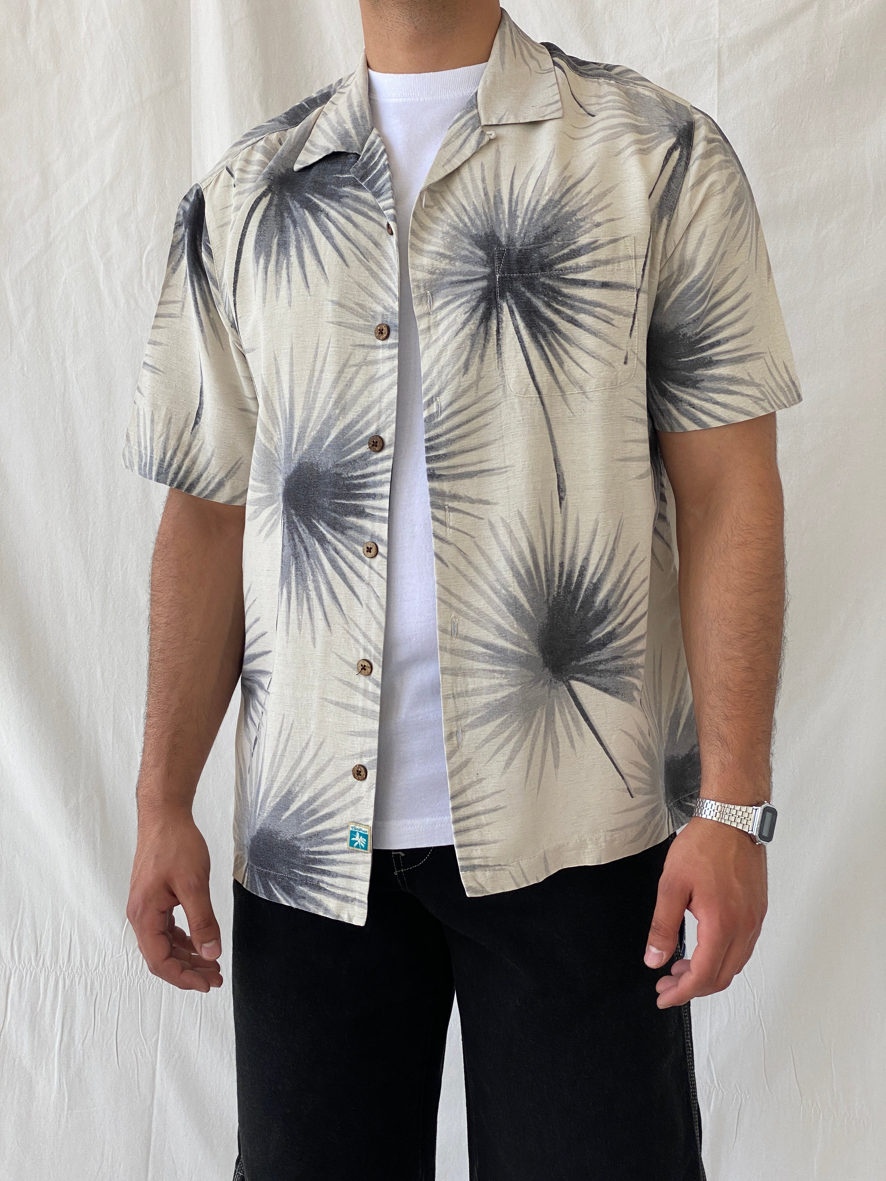 Vintage Caribbean Hawaiian Short Sleeve Button Up Men’s Silk Shirt - XL