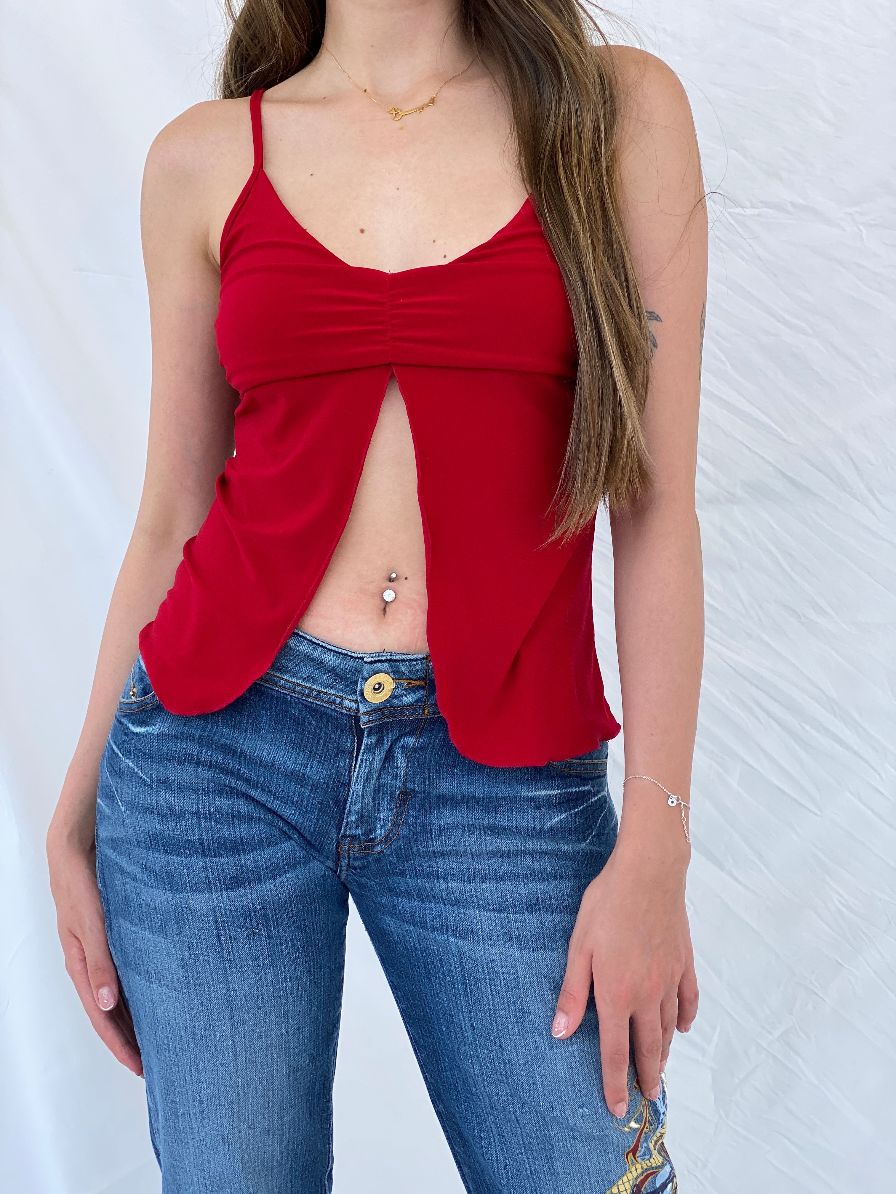 Cutest Y2K Butterfly Red Top - S