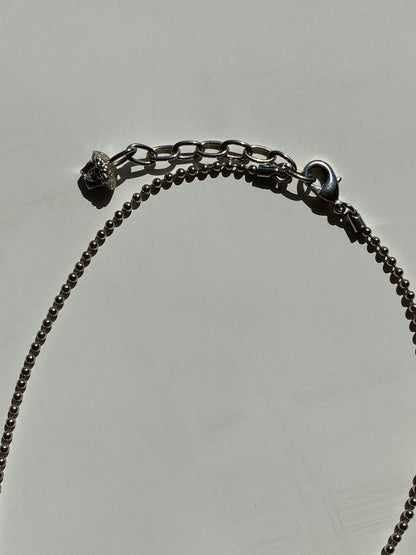 VERSACE Medusa Black Crystals Silver Necklace