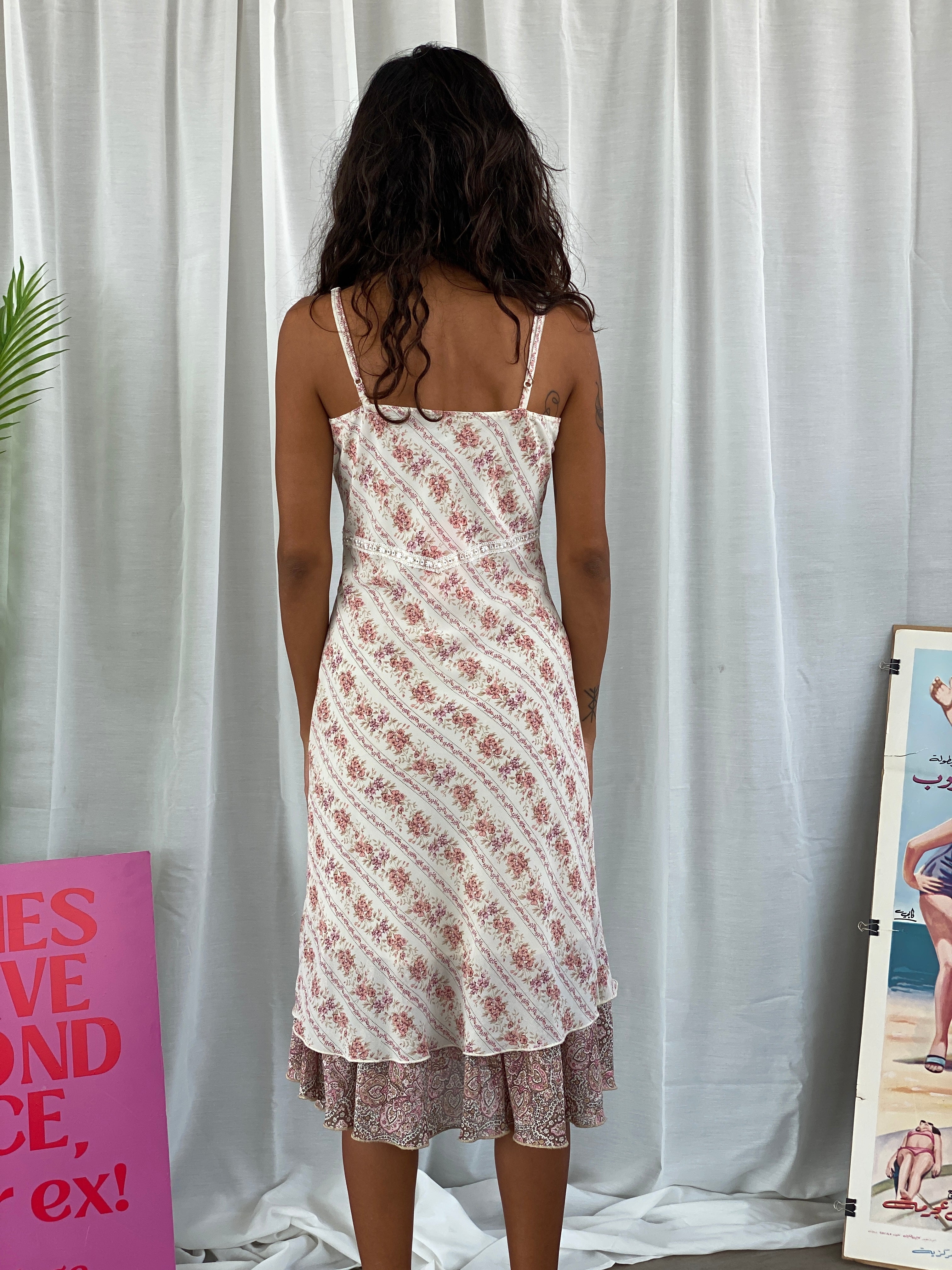 Y2K Vero Moda Midi Floral Women’s Romantic Summer Dress - S