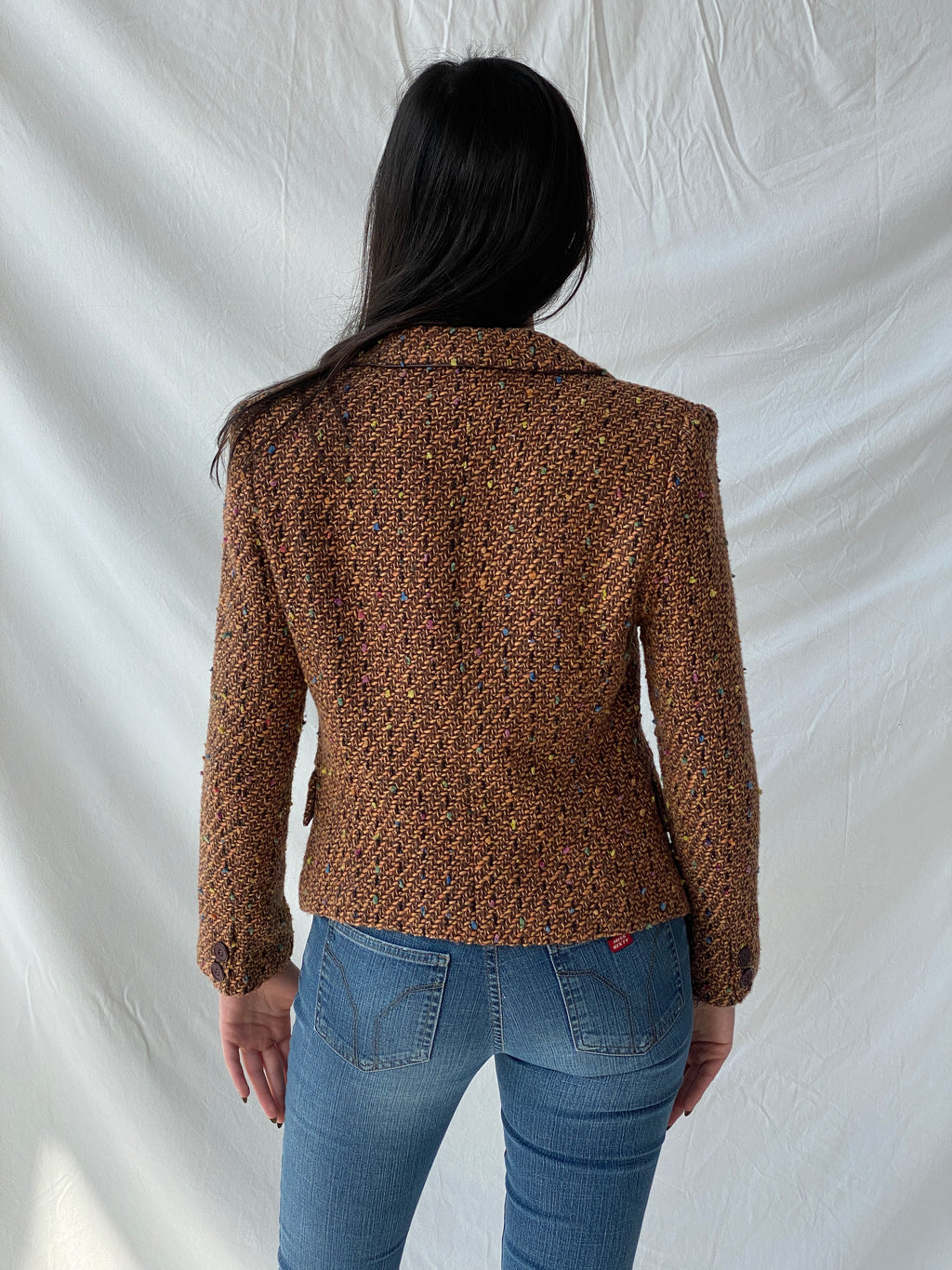 Y2K Frensa Collection Women’s Tweed Brown Blazer - M