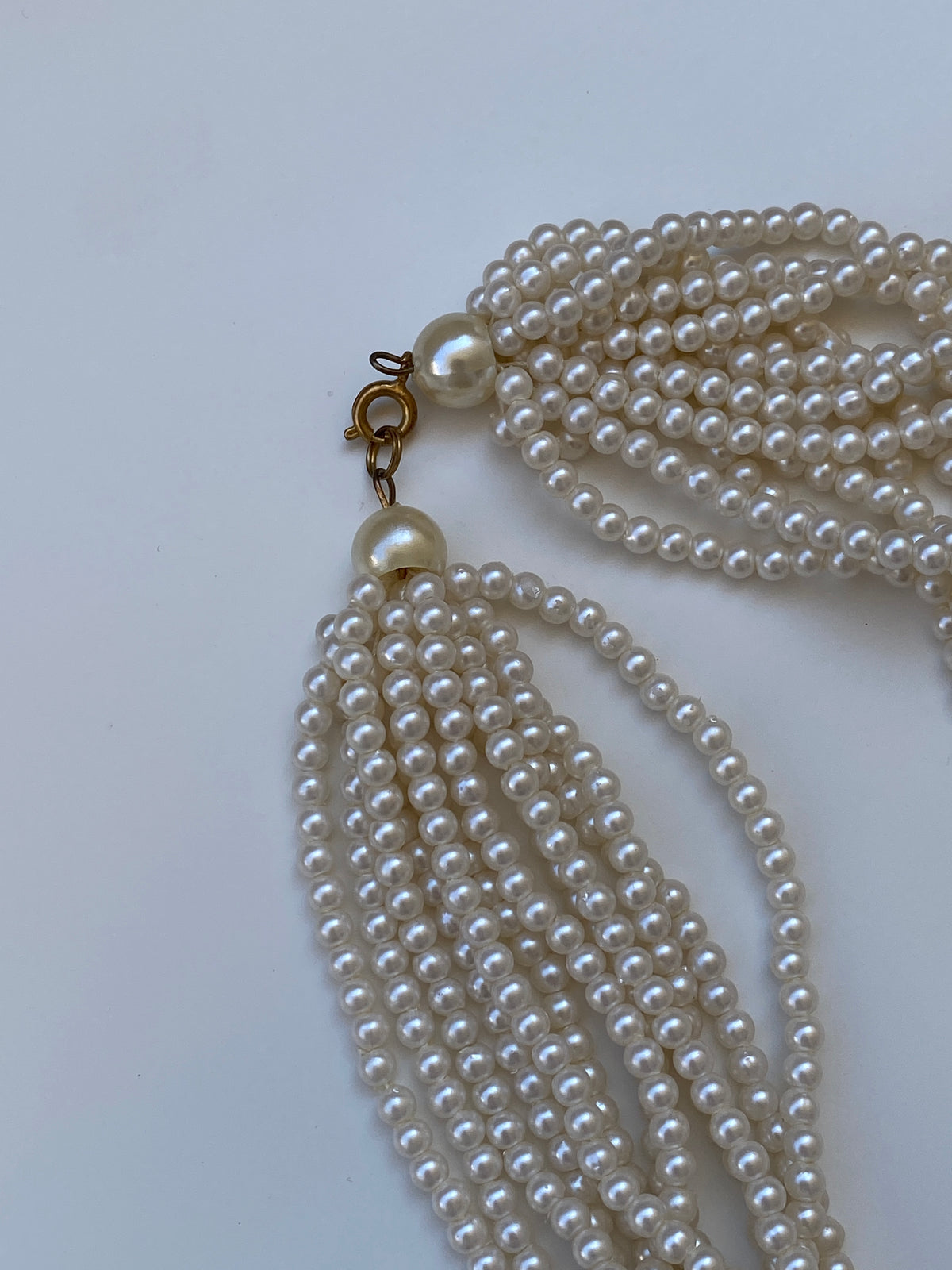 Vintage Multi Strand Faux Pearl Necklace Layered Classic Elegant Jewelry Vintage Multi Strand Faux Pearl Necklace Layered Classic Elegant Jewelry