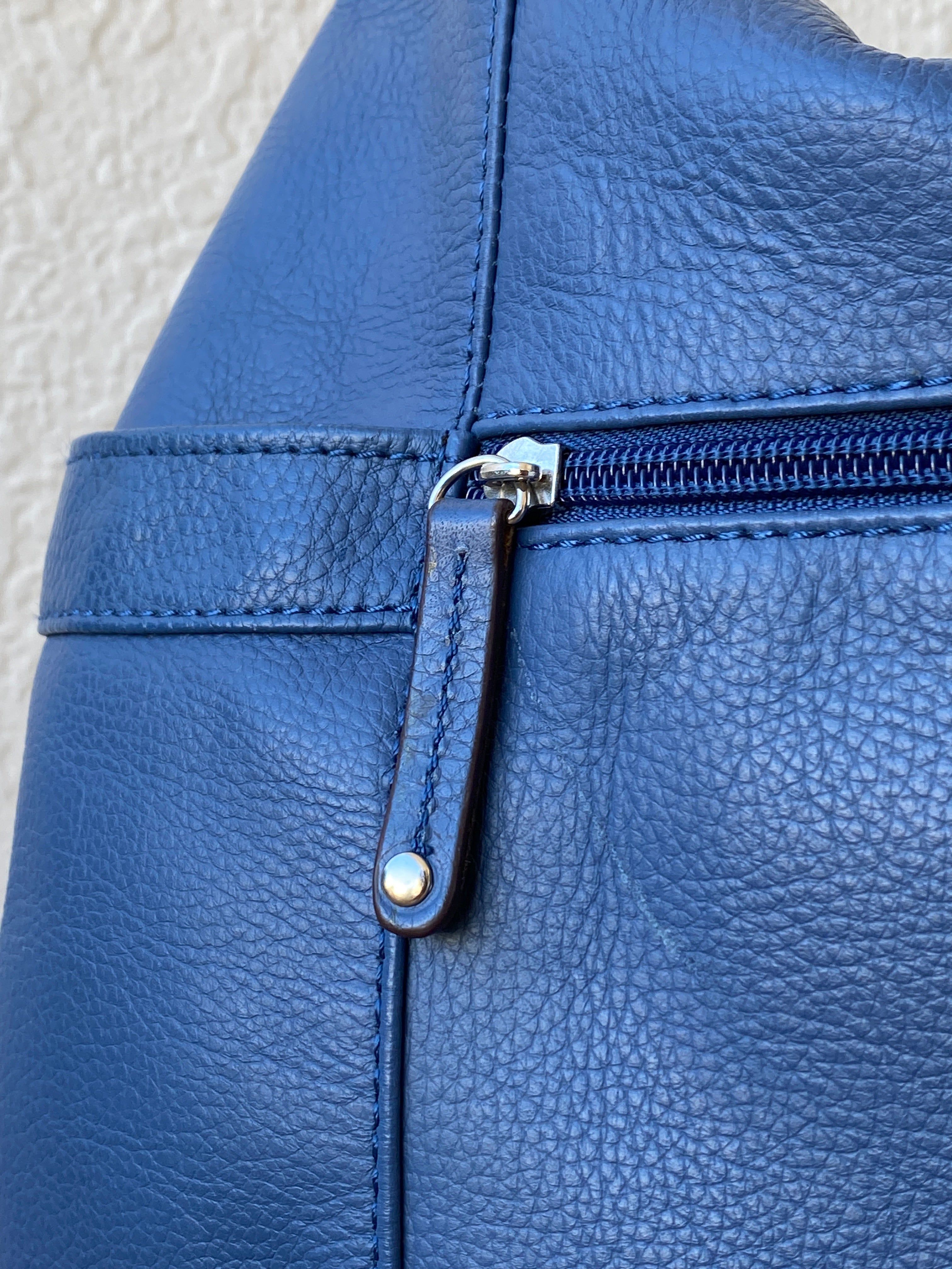 Vintage Tignanello Blue Purse Genuine Leather Hobo Shoulder Bag