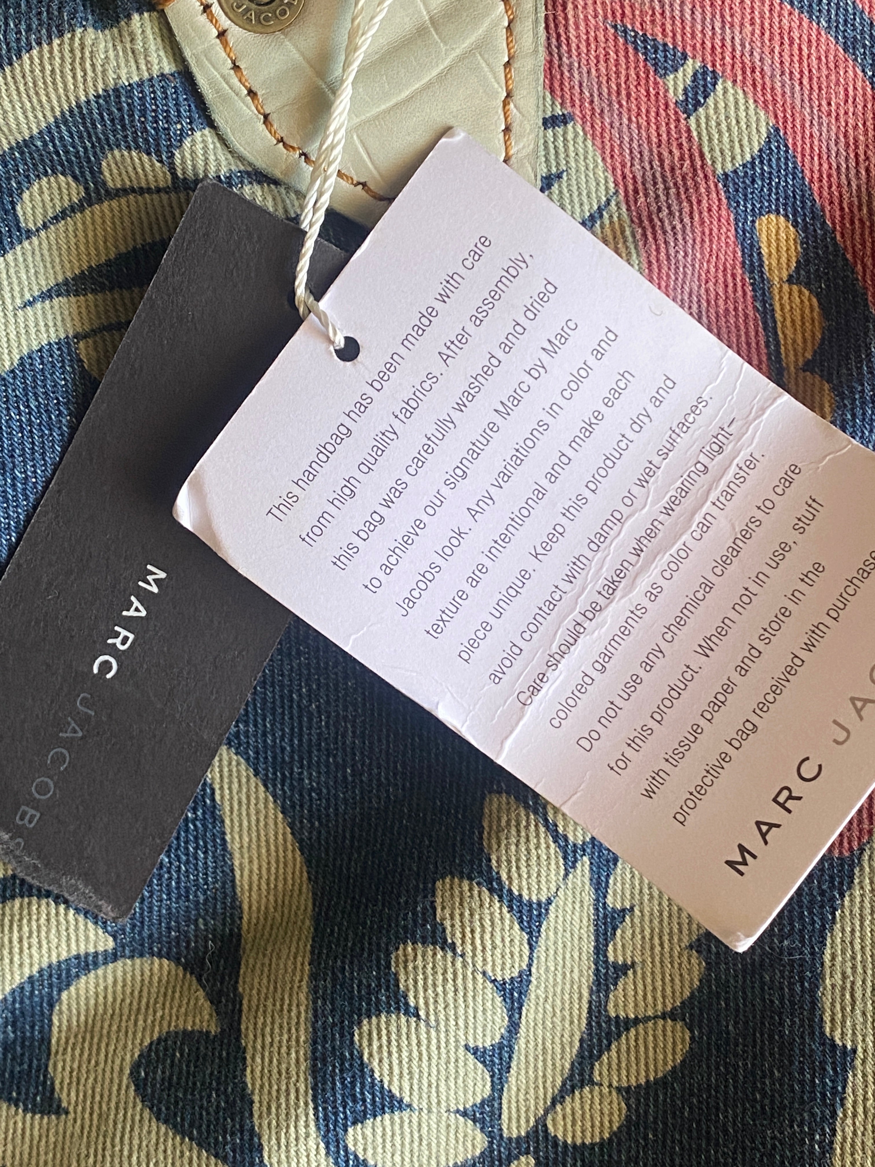 Dead Stock Vintage Marc Jacob‘s  Denim Print Handbag With Tags