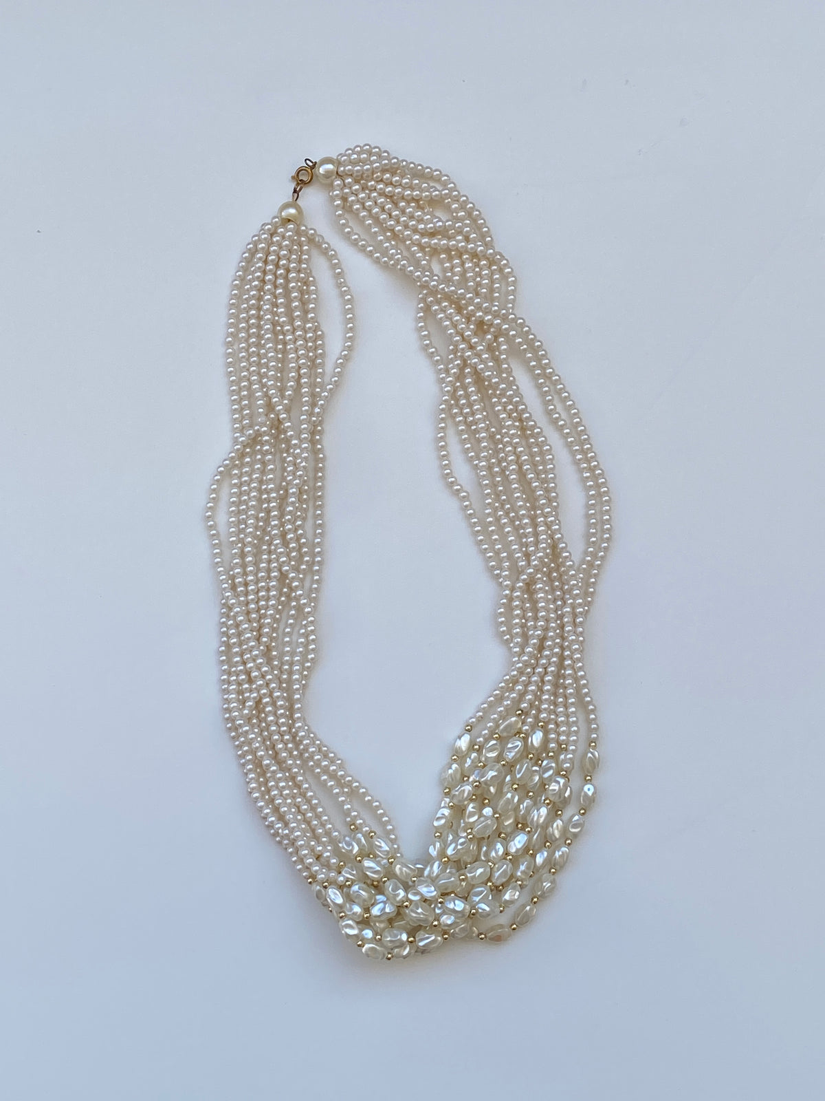 Vintage Multi Strand Faux Pearl Necklace Layered Classic Elegant Jewelry Vintage Multi Strand Faux Pearl Necklace Layered Classic Elegant Jewelry
