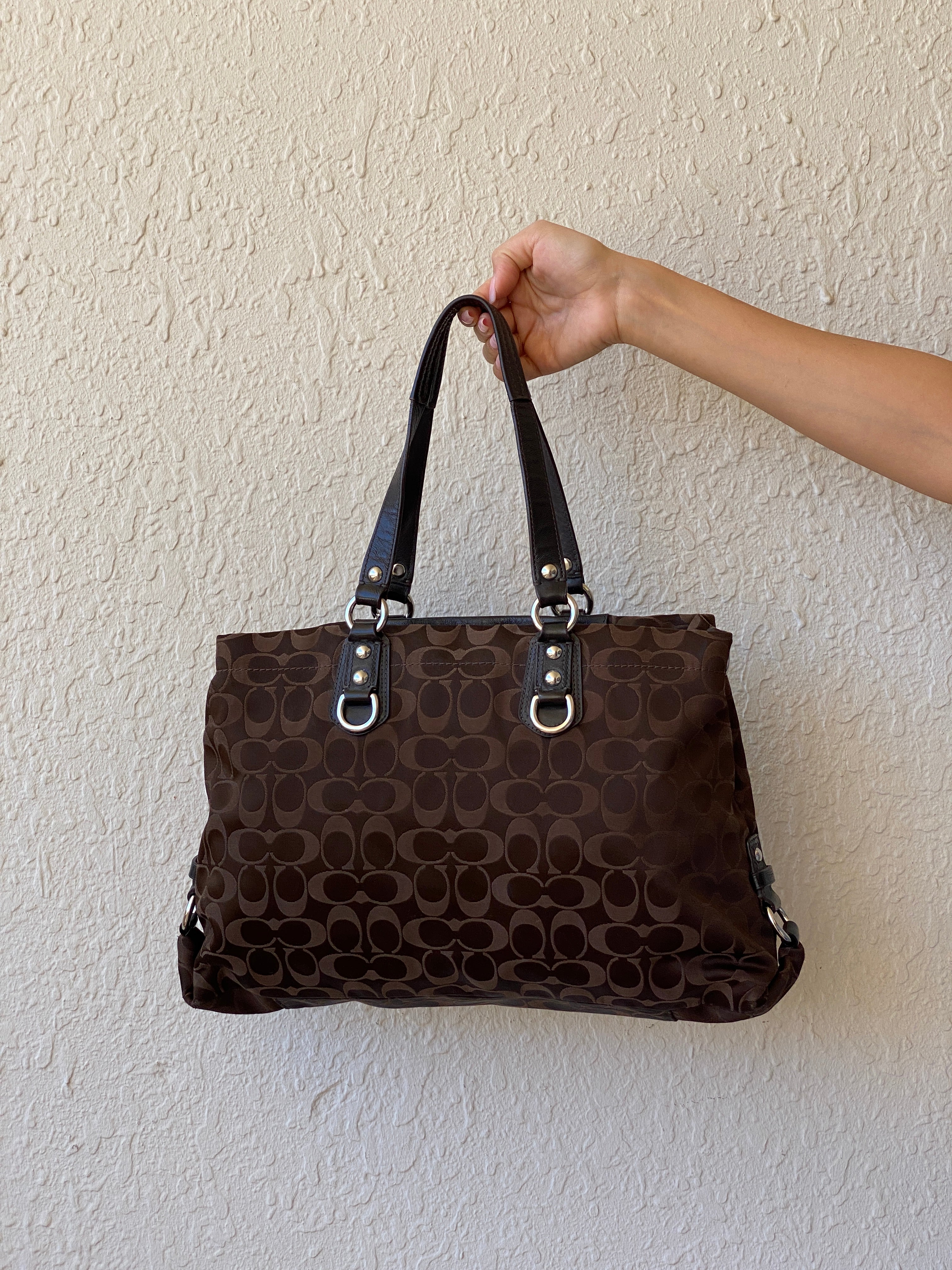 Coach Authentic Ashley Signature Sateen Brown G1051-F15510 Satchel Bag