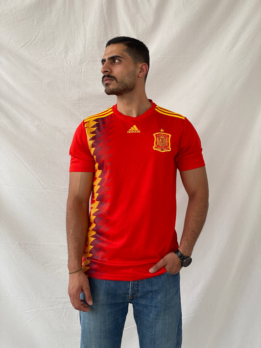 NWT 2018 Adidas Spain National Team Soccer Men’s Red Jersey - XL