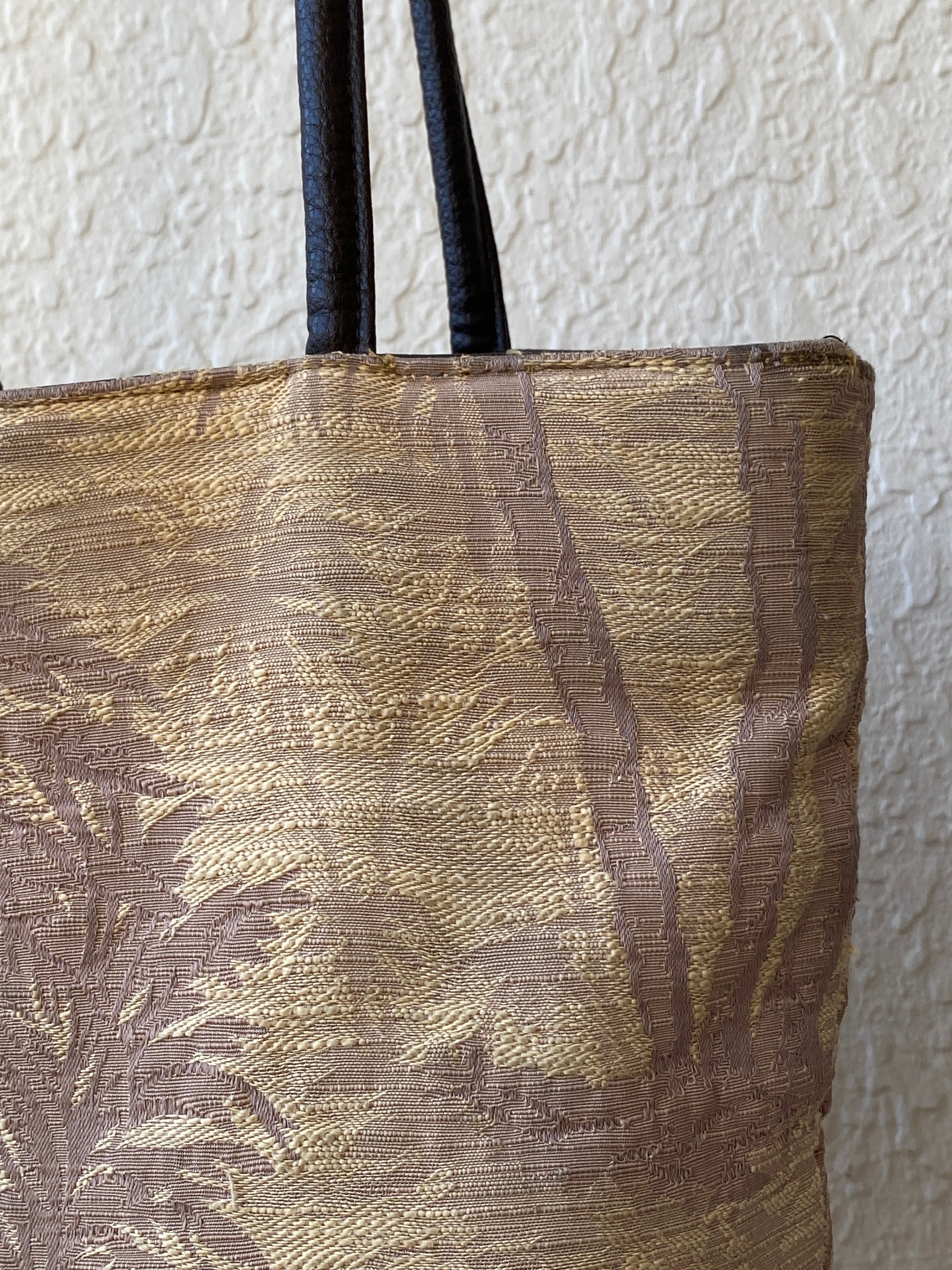 Vintage Bueno Elephant Embroidered Tote Bag – Safari Jungle Print Shoulder Handbag