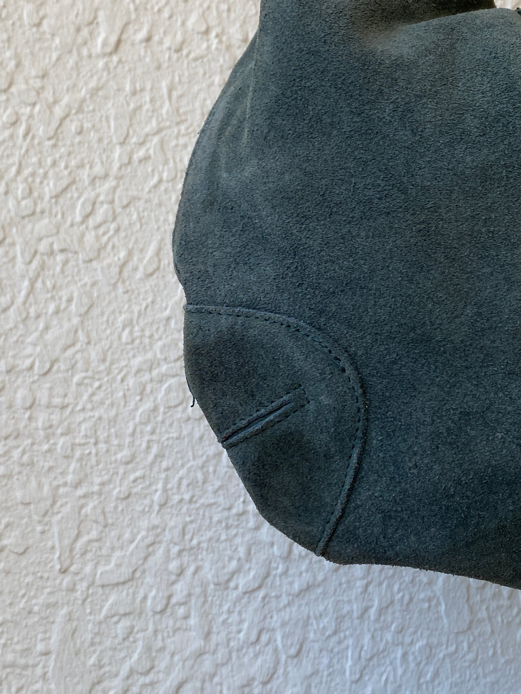 Vintage Genuine Suede Leather Slouchy Shoulder Bag