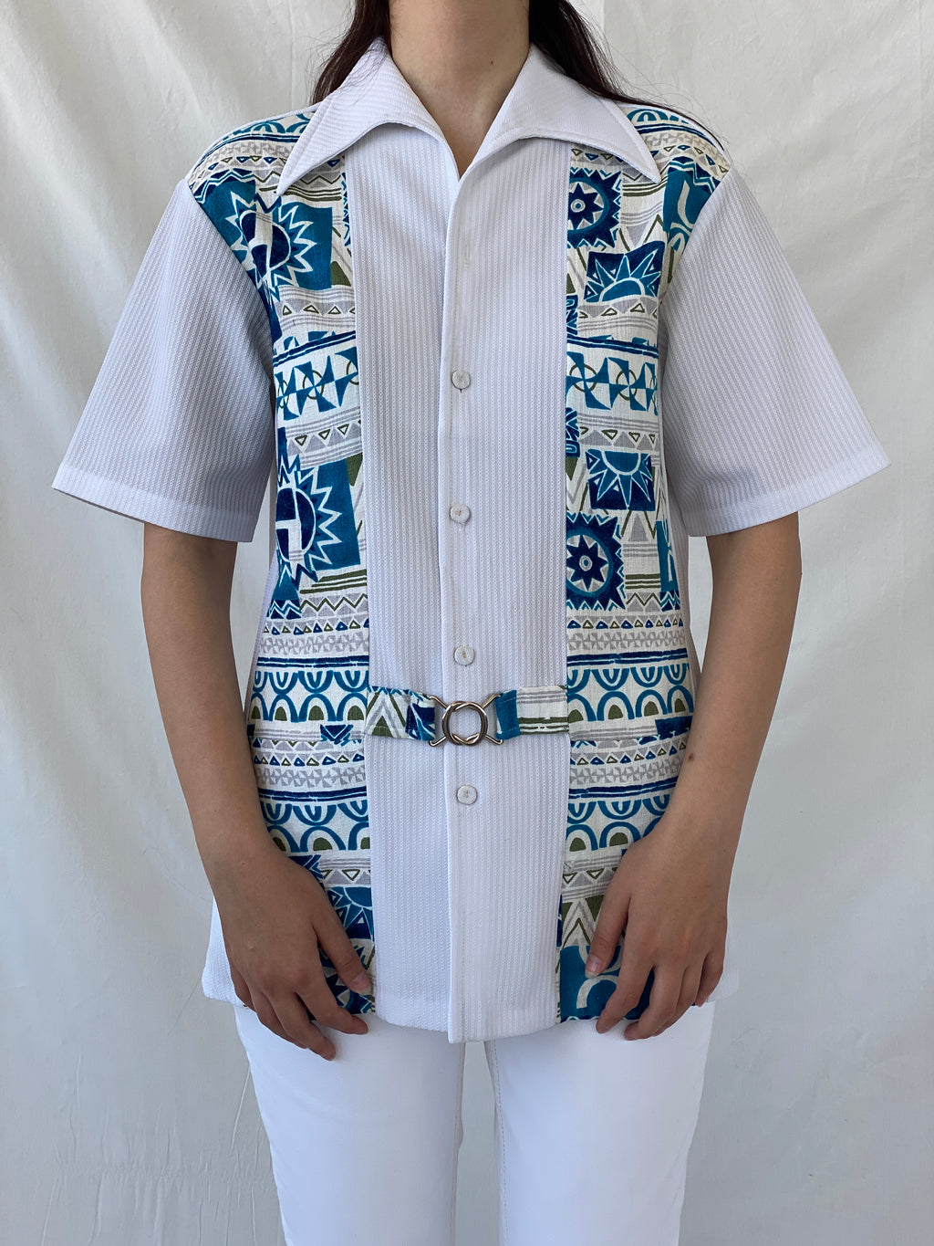 Vintage Liberty House White Aloha Hawaiian Short Sleeve Shirt - M