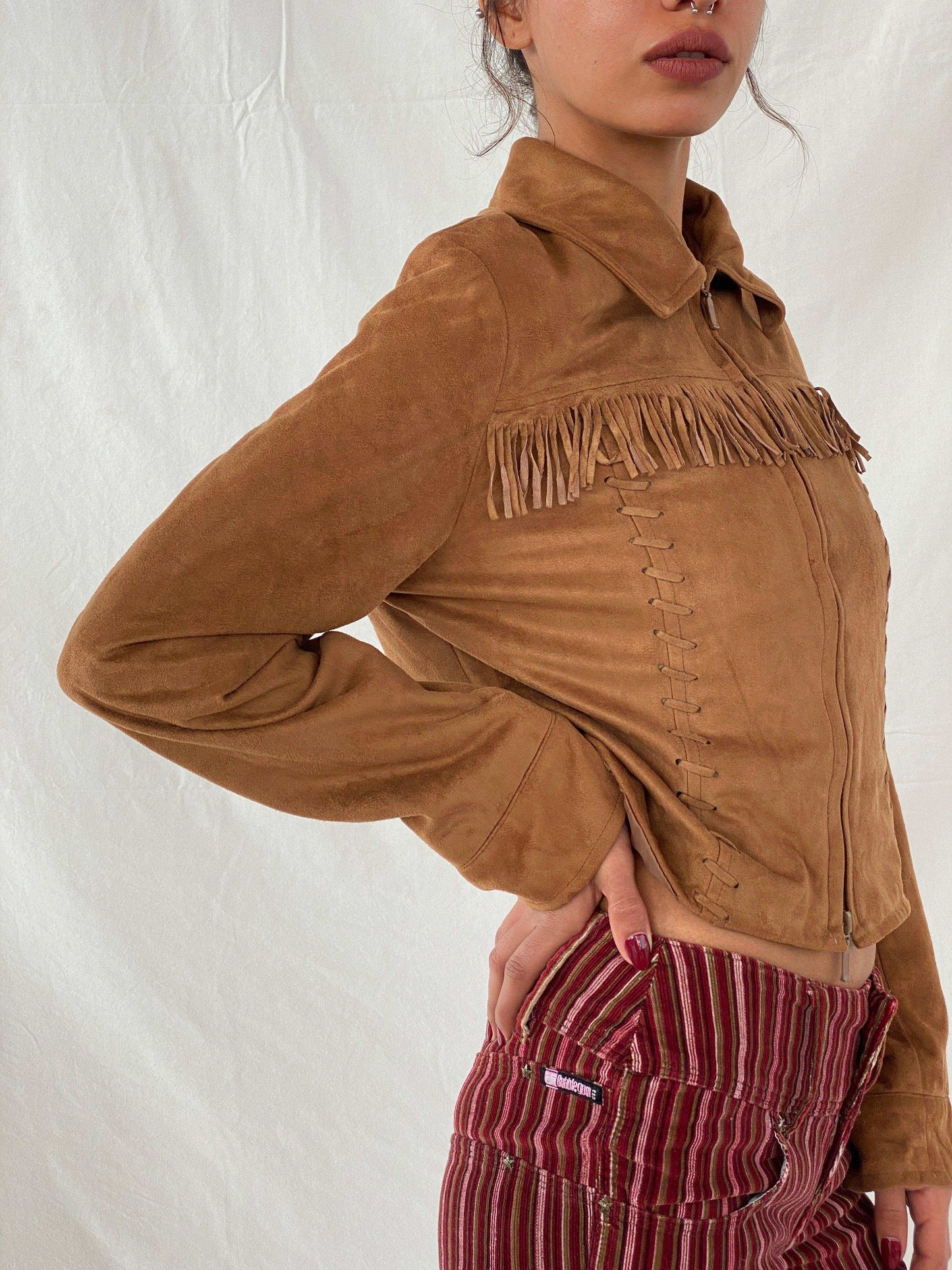 Vintage Miss Eighteen Cowboy Style Zip Up Top - Balagan Vintage Full Sleeve Top 00s, cowboy, full sleeve top, NEW IN, Tojan