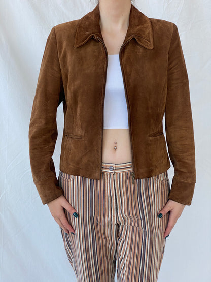 Vintage Josephine & Co Women’s Genuine Suede Tan Jacket - L